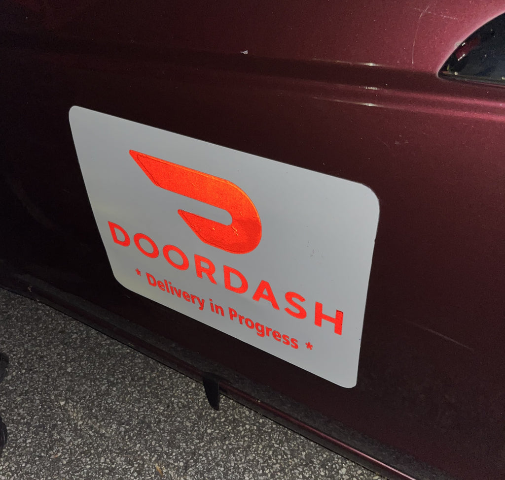 Reflective DoorDash Car Magnet - Removable