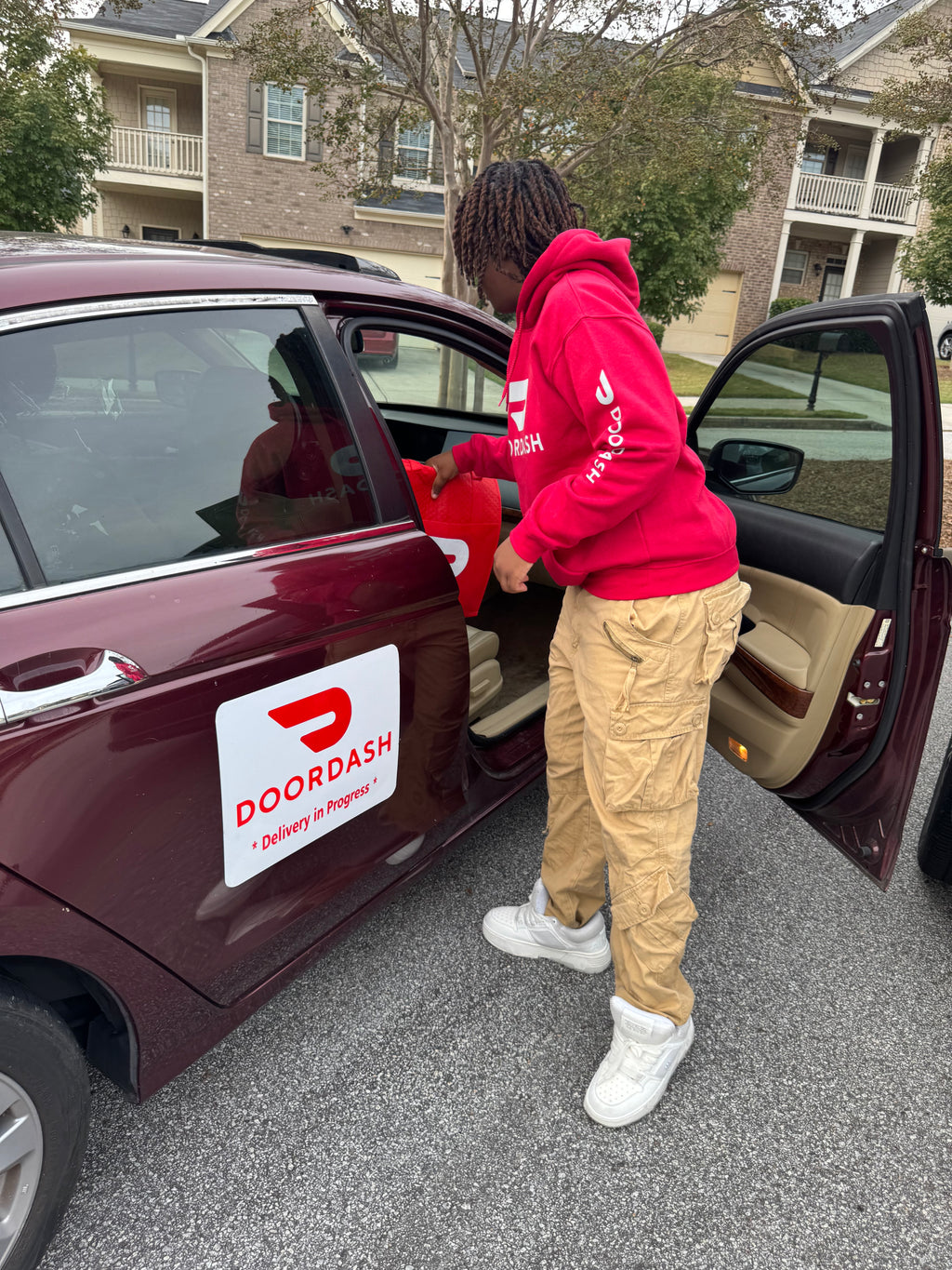 Reflective DoorDash Car Magnet - Removable