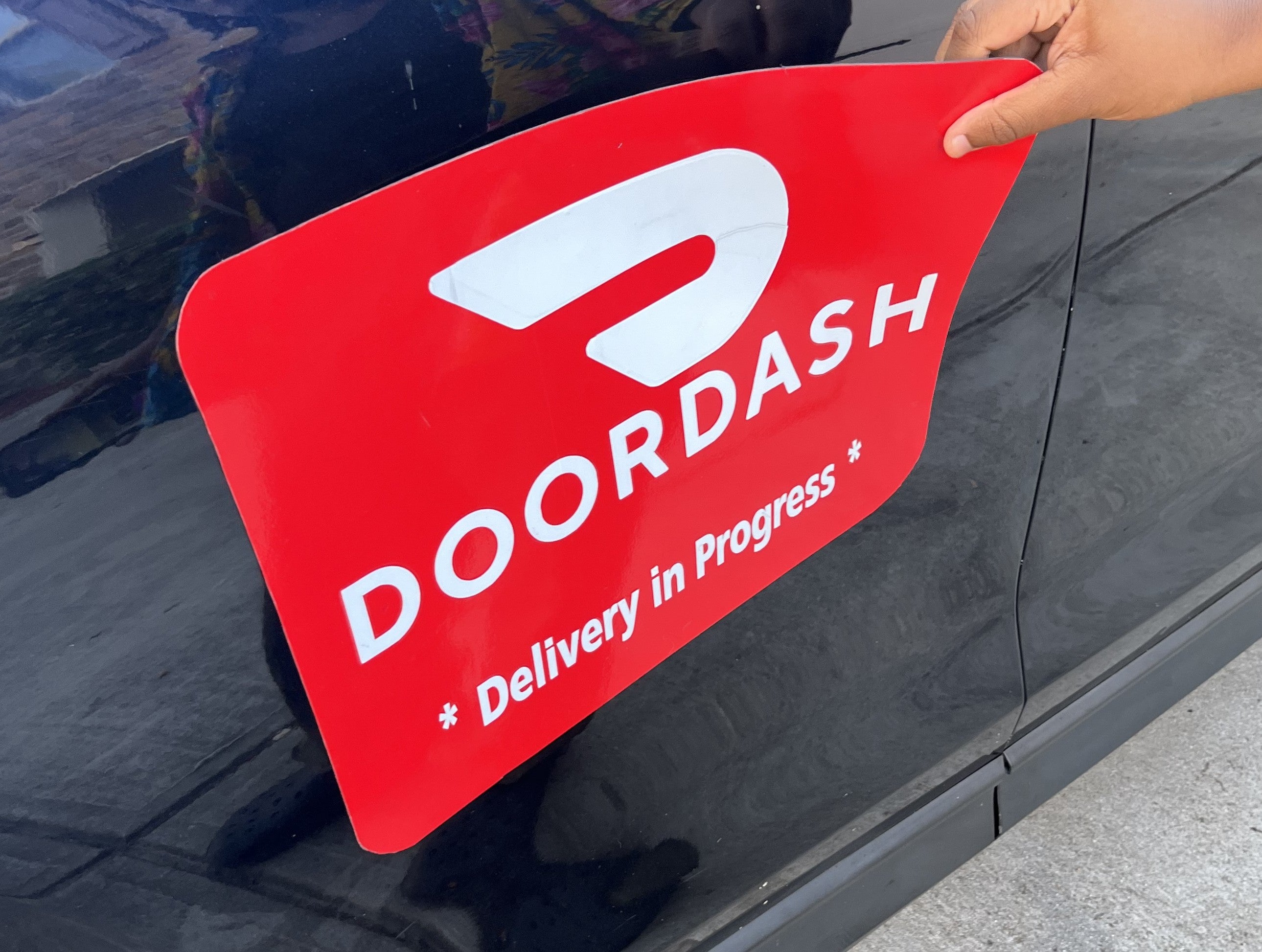 Reflective DoorDash Car Magnet - Removable