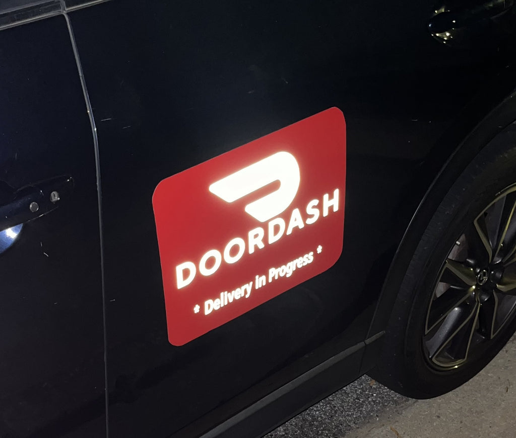 Reflective DoorDash Car Magnet - Removable