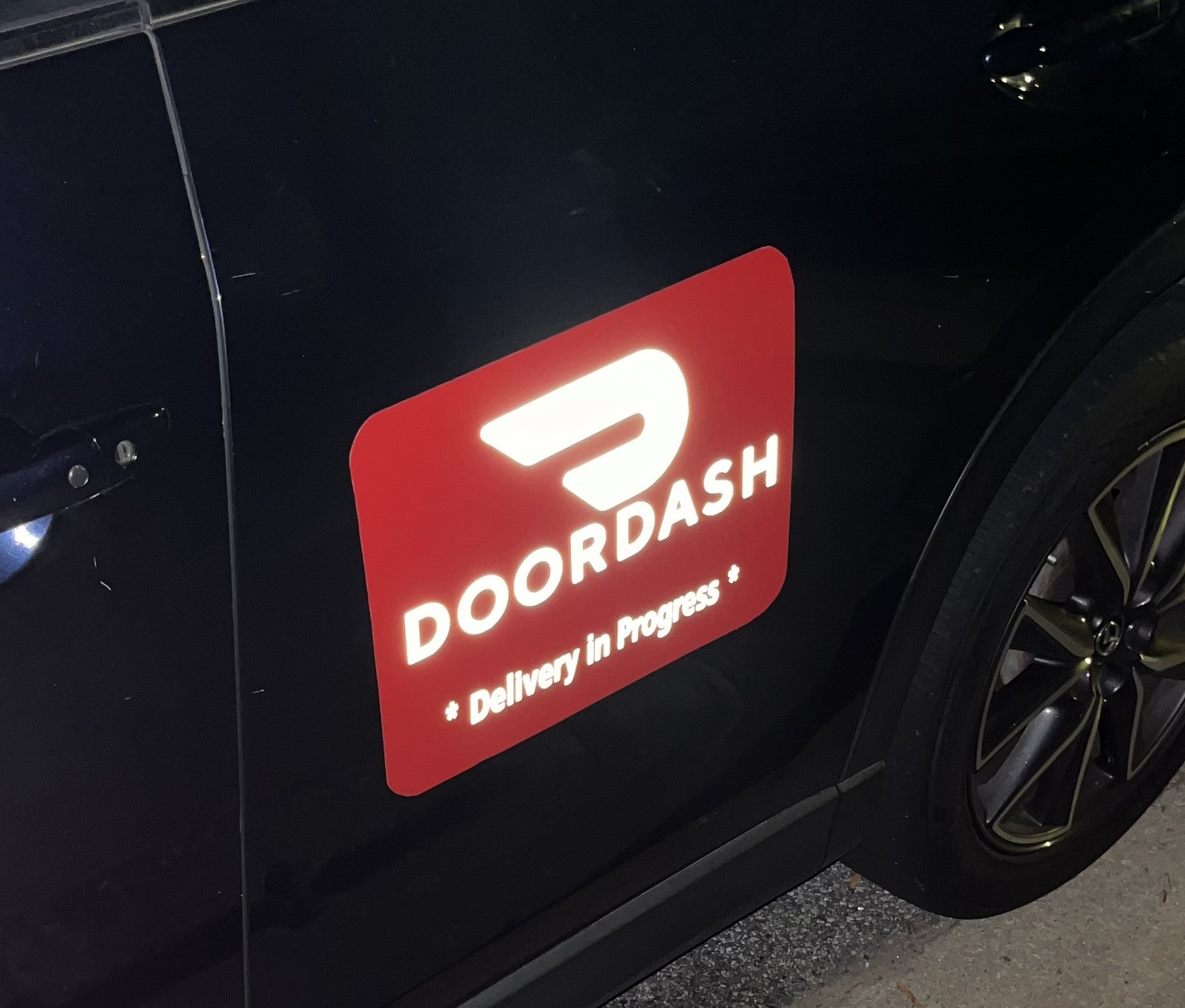 Reflective DoorDash Car Magnet - Removable