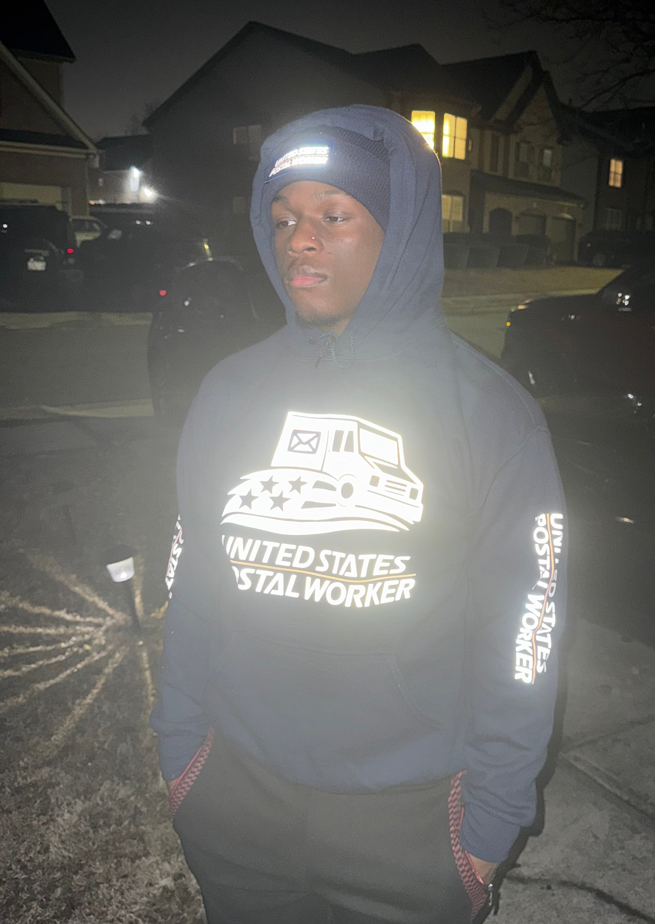 Reflective US Postal Worker Hoodie
