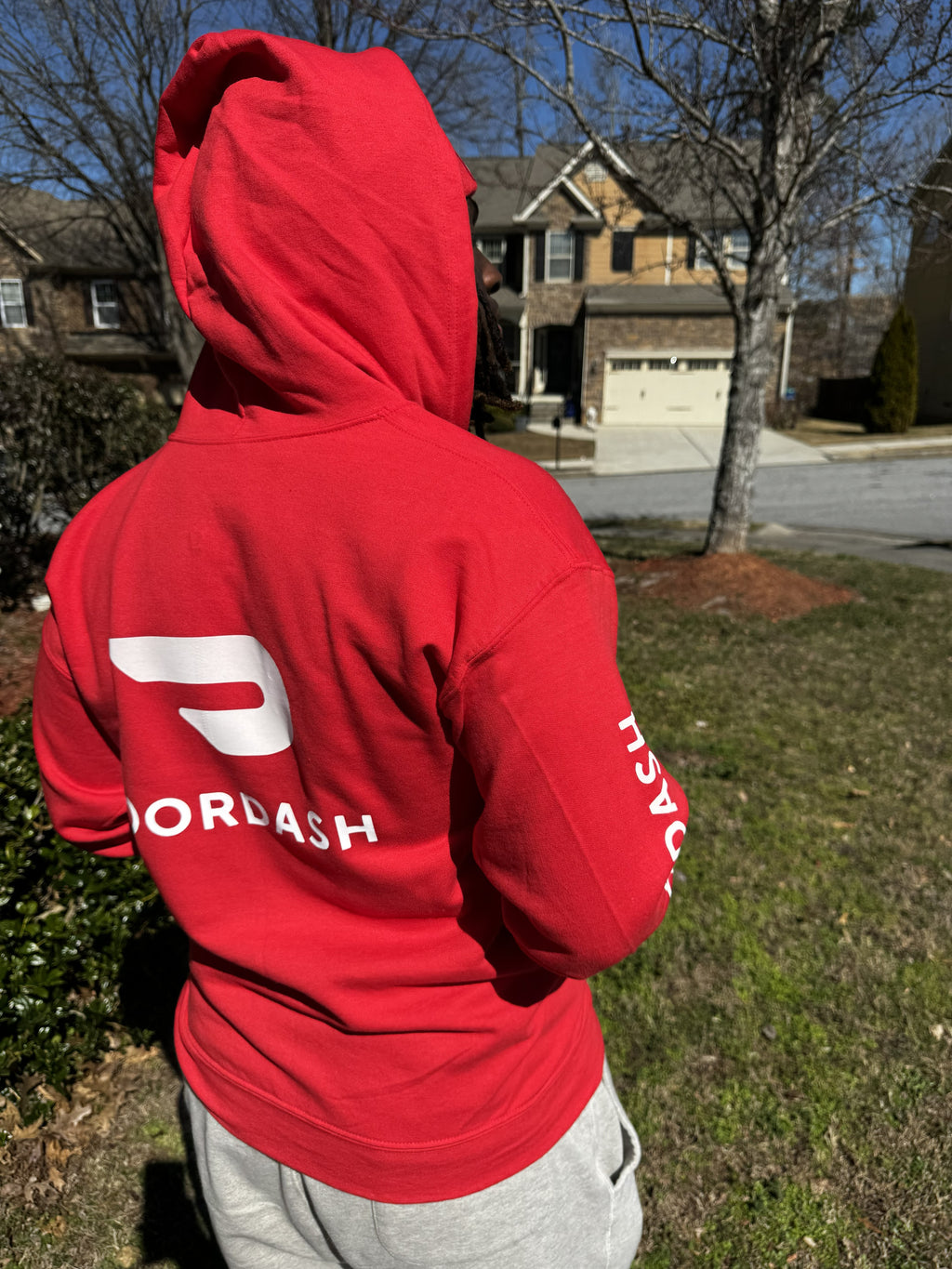 Reflective Doordash Zipper Hoodie
