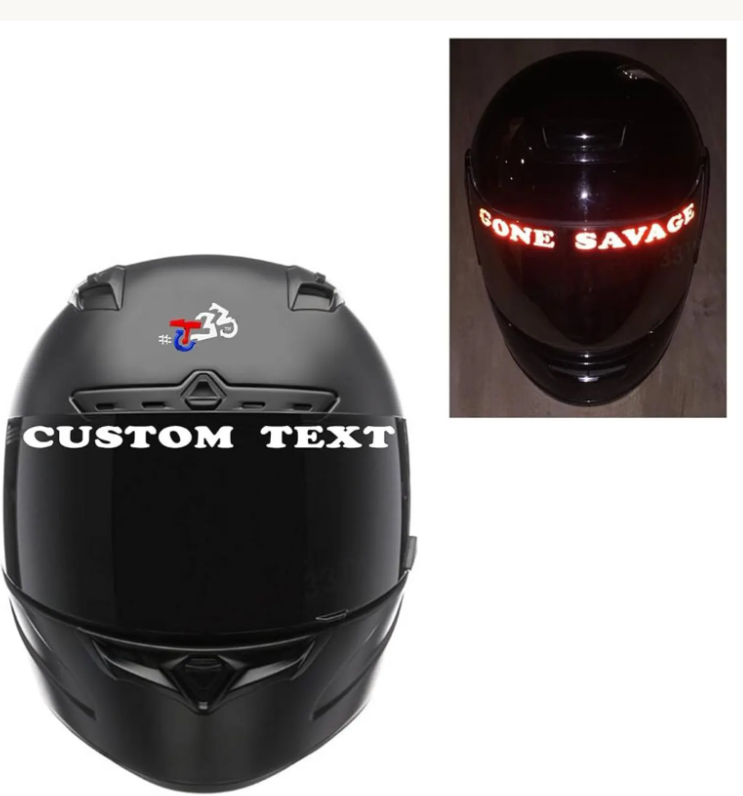 Reflective Permanent Text Decal