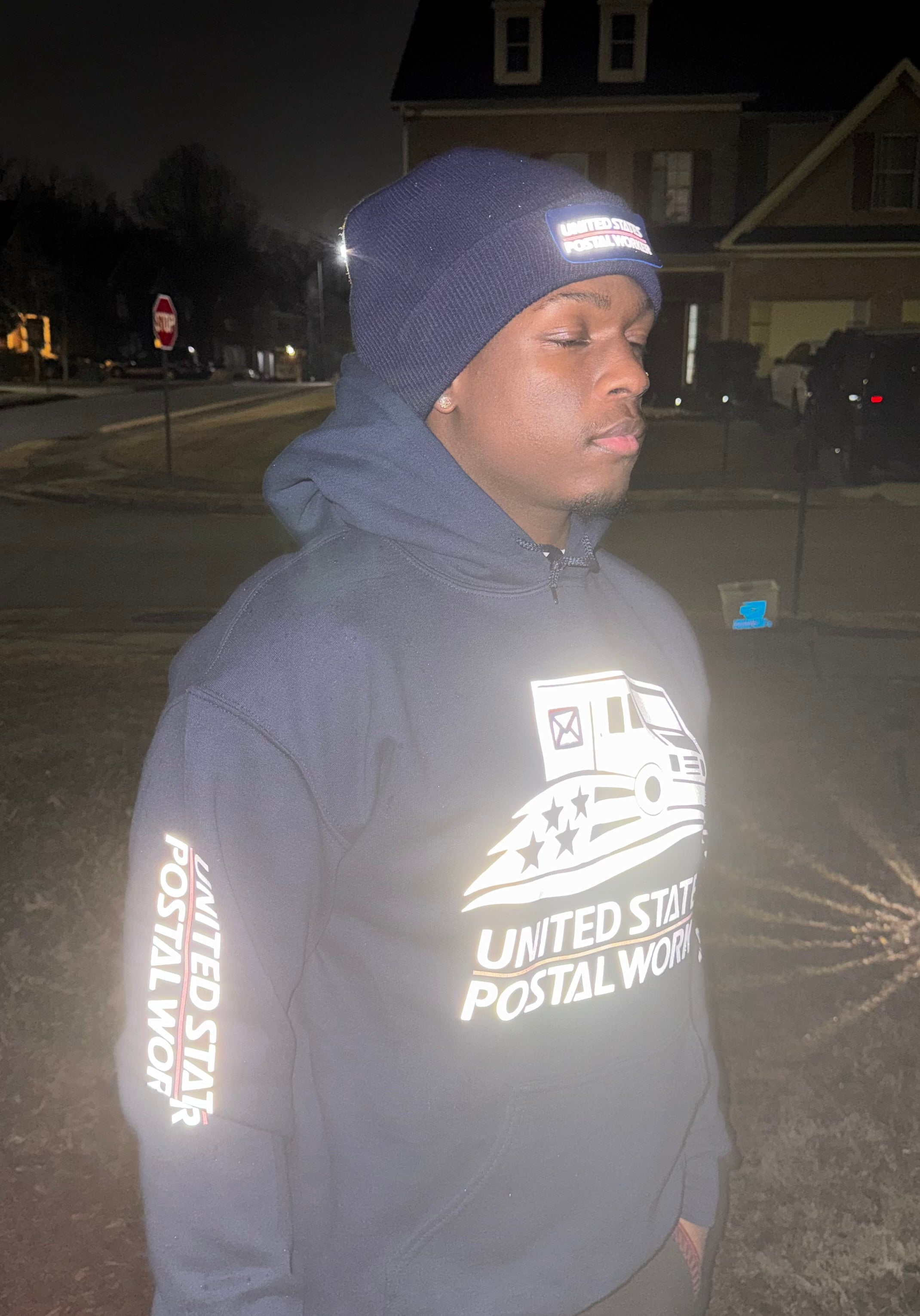 Reflective US Postal Worker Hoodie