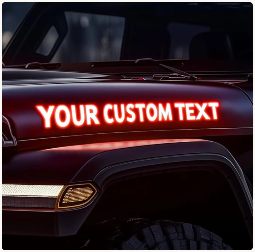 Reflective Permanent Text Decal
