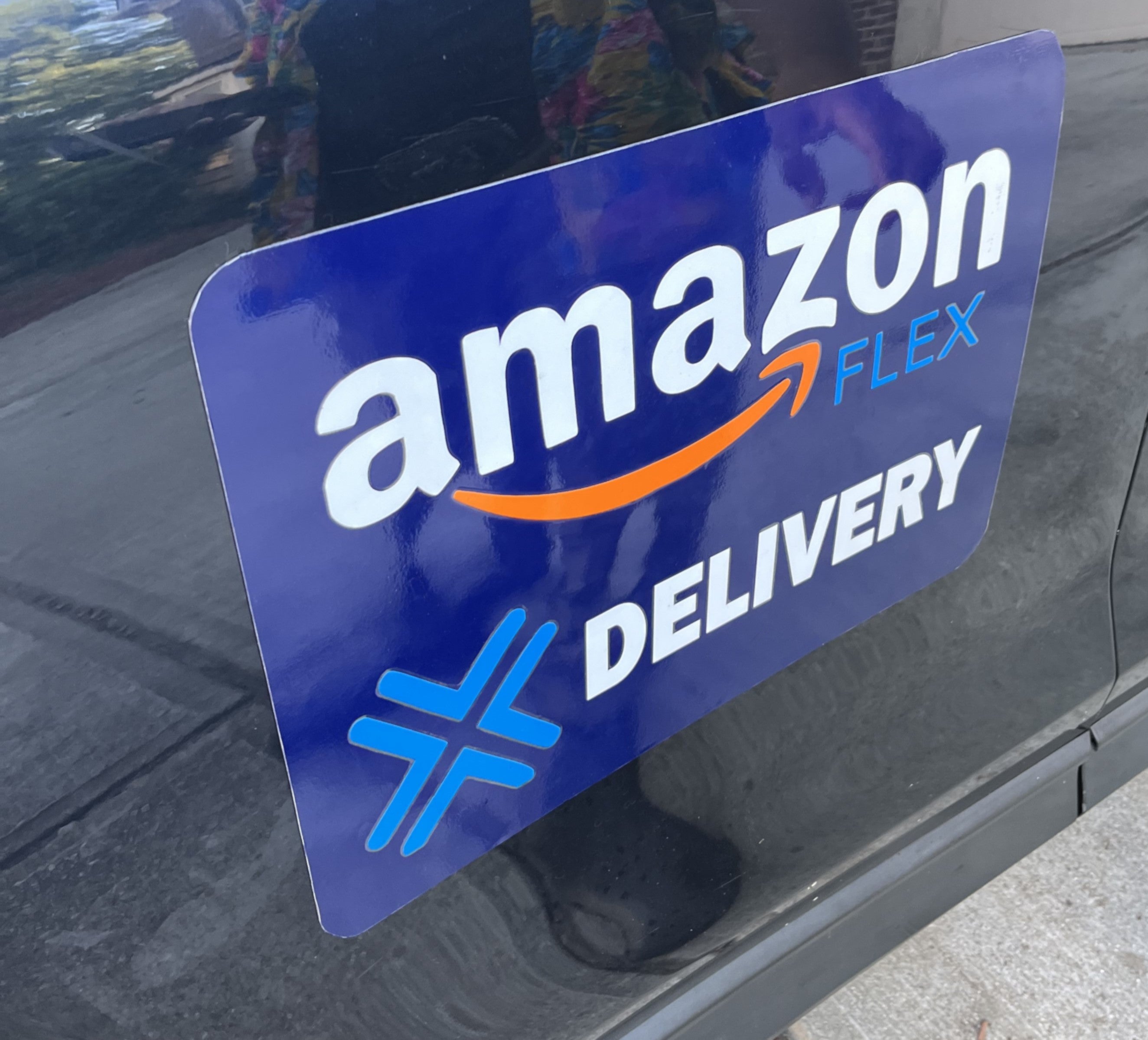 Reflective Amazon Flex Car Magnet - Removable