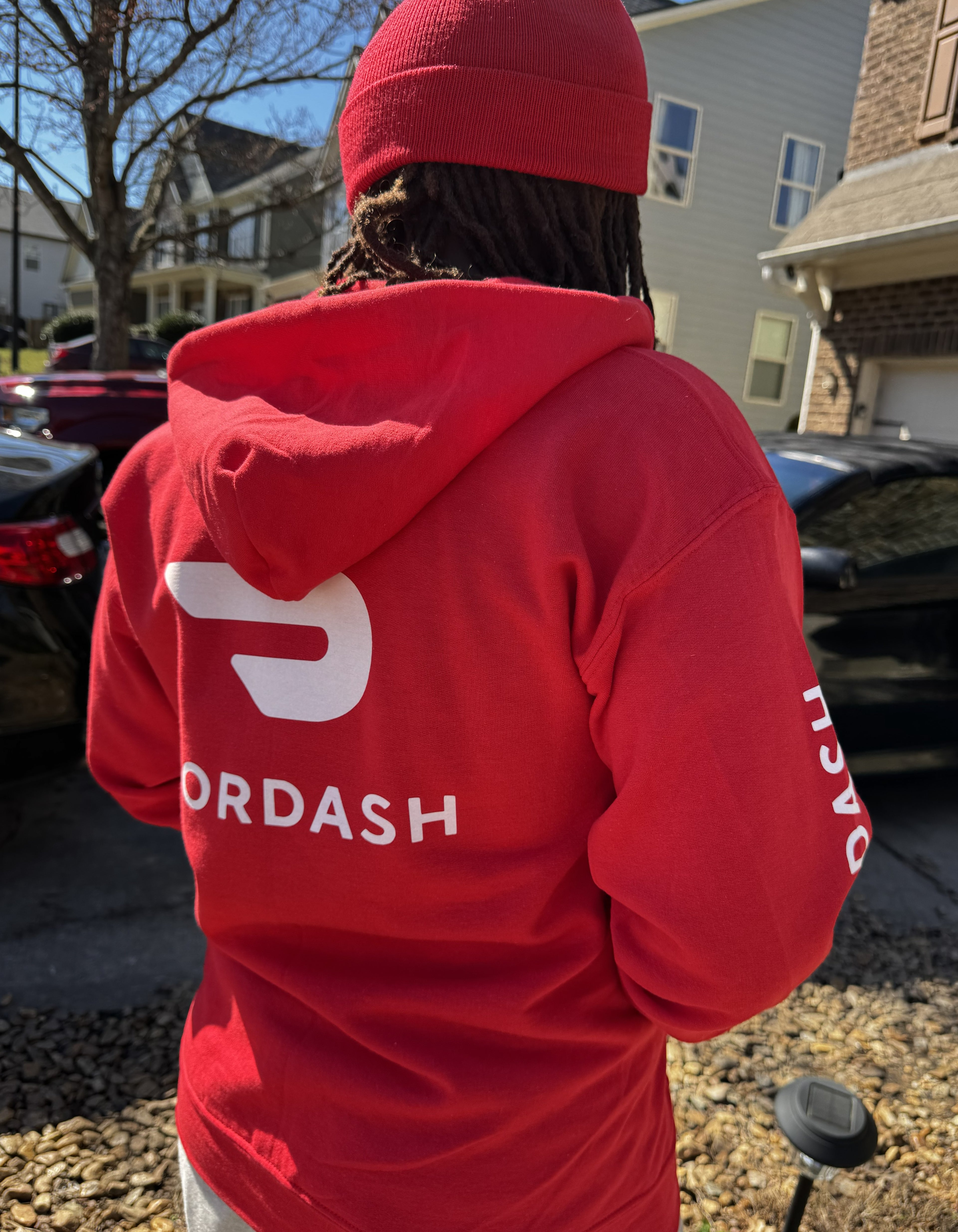 Reflective Doordash Zipper Hoodie