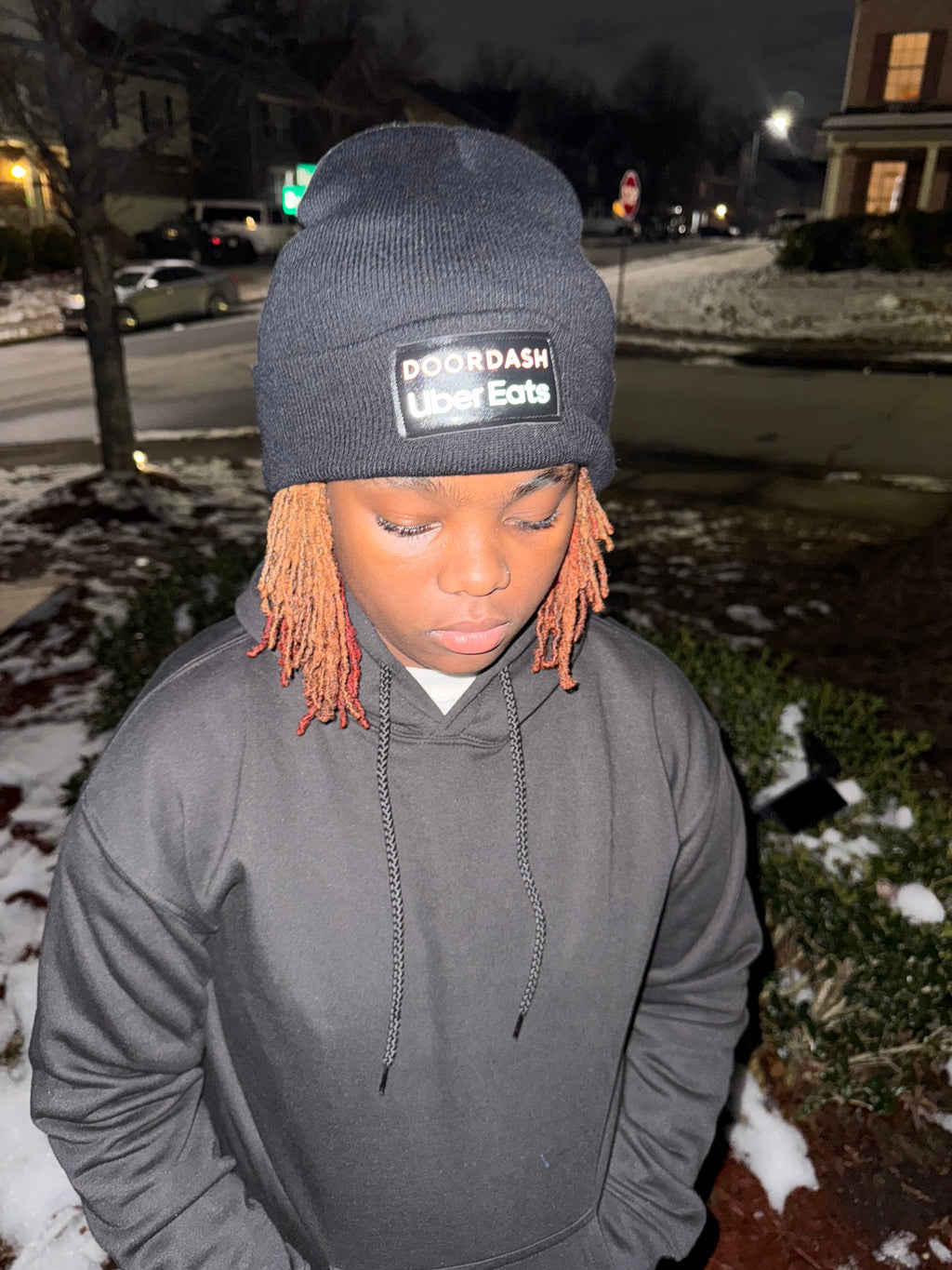 Reflective Beanie UberEats / DoorDash Knit Cap