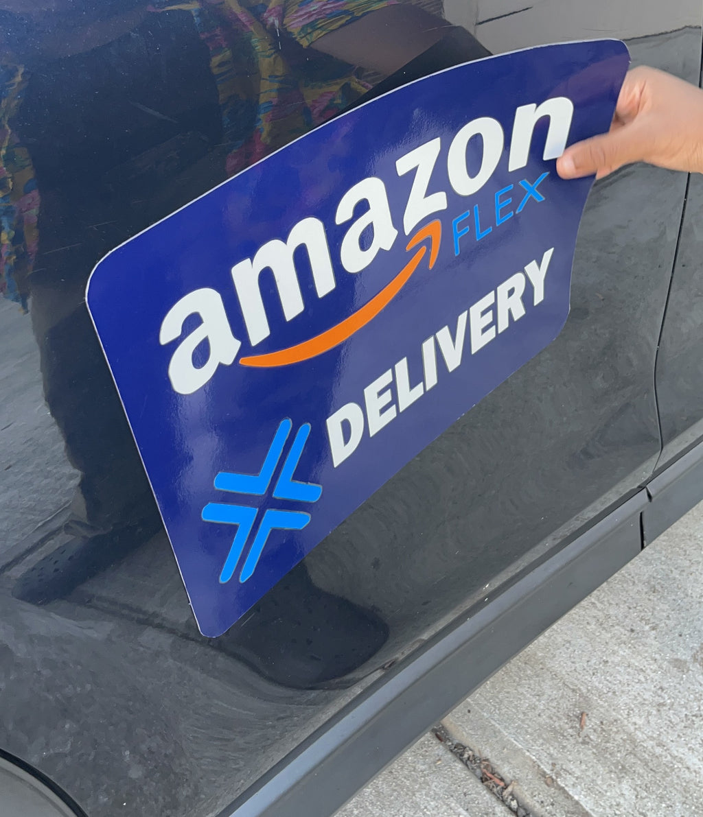 Reflective Amazon Flex Car Magnet - Removable