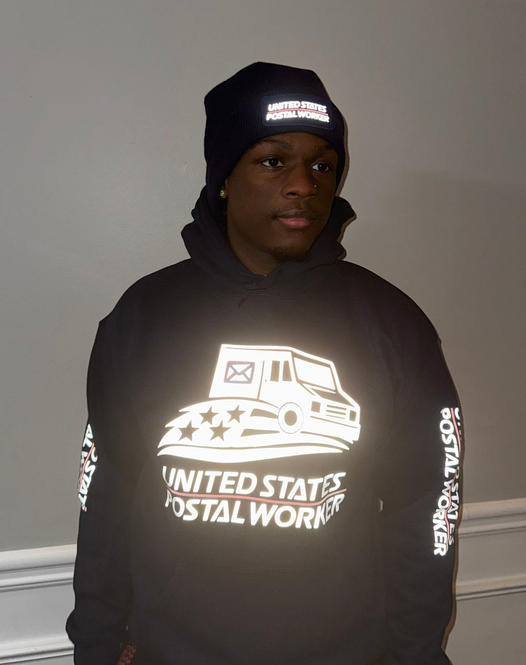 Reflective US Postal Worker Hoodie