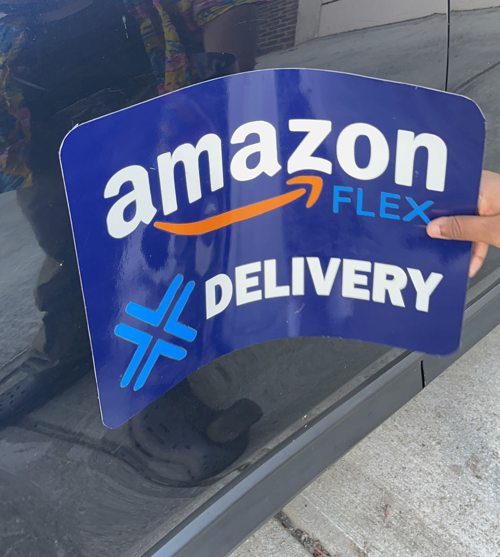 Reflective Amazon Flex Car Magnet - Removable