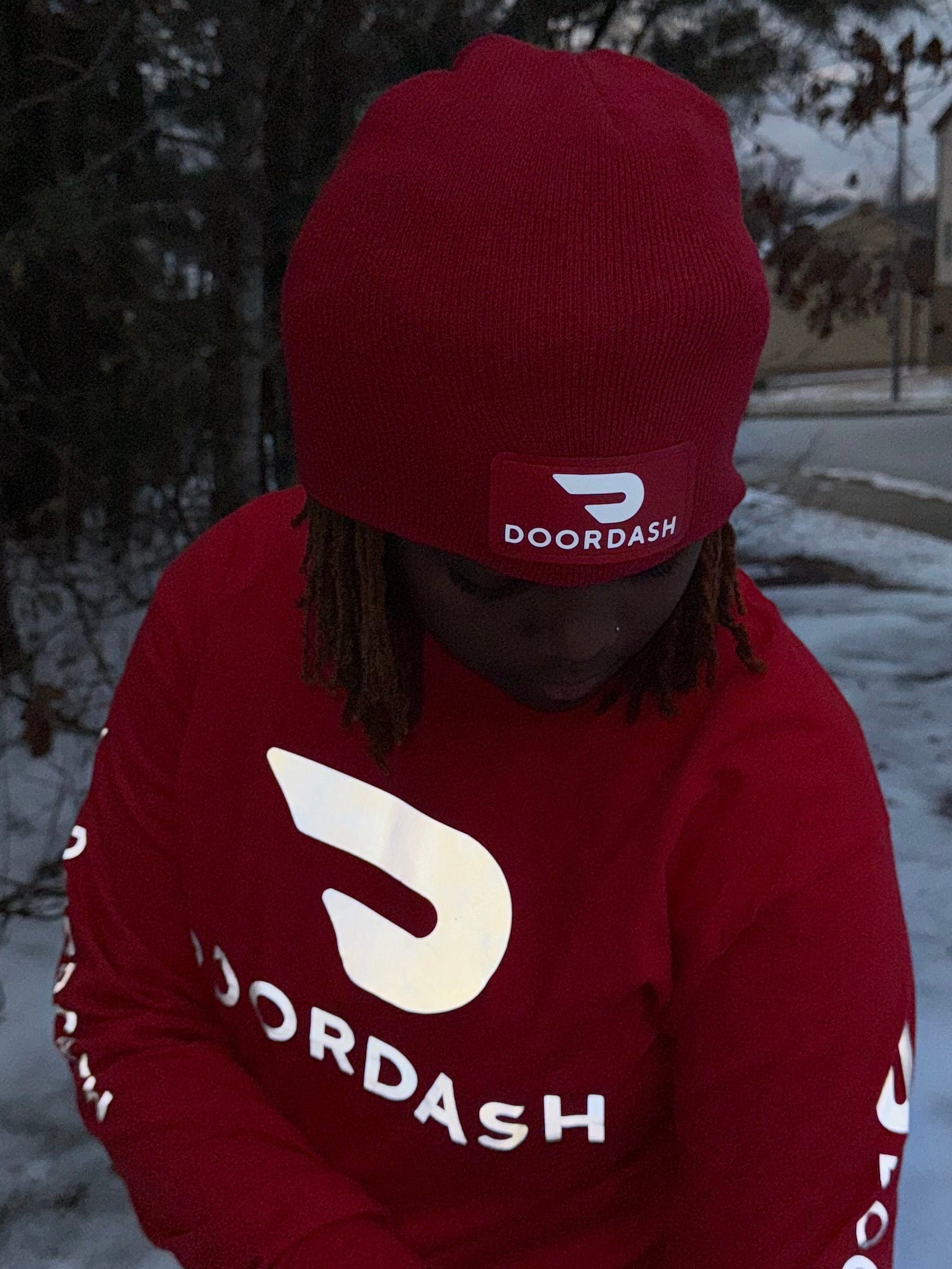 Reflective Beanie DoorDash Knit Cap