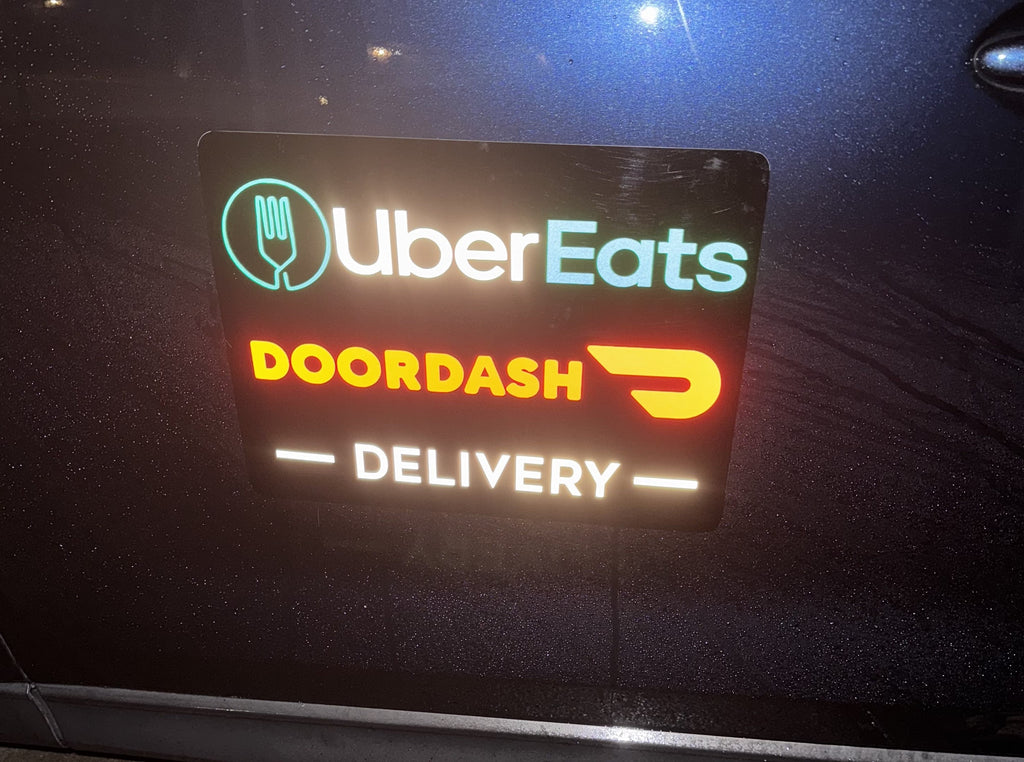 Reflective DoorDash / UberEats Car Magnet - Removable