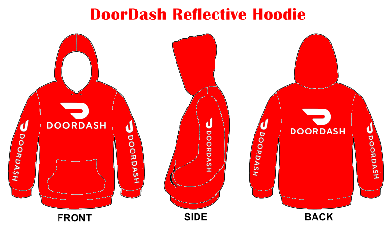 Reflective DoorDash Delivery Hoodie