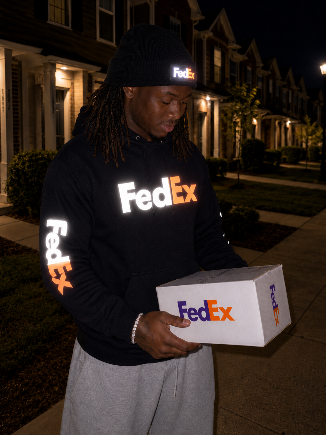 Reflective Beanie FedEx Knit Cap