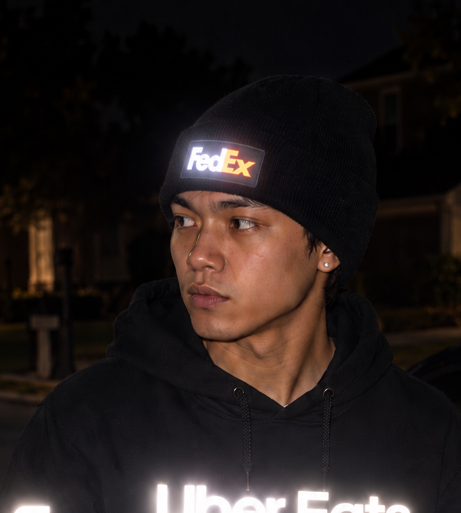 Reflective Beanie FedEx Knit Cap
