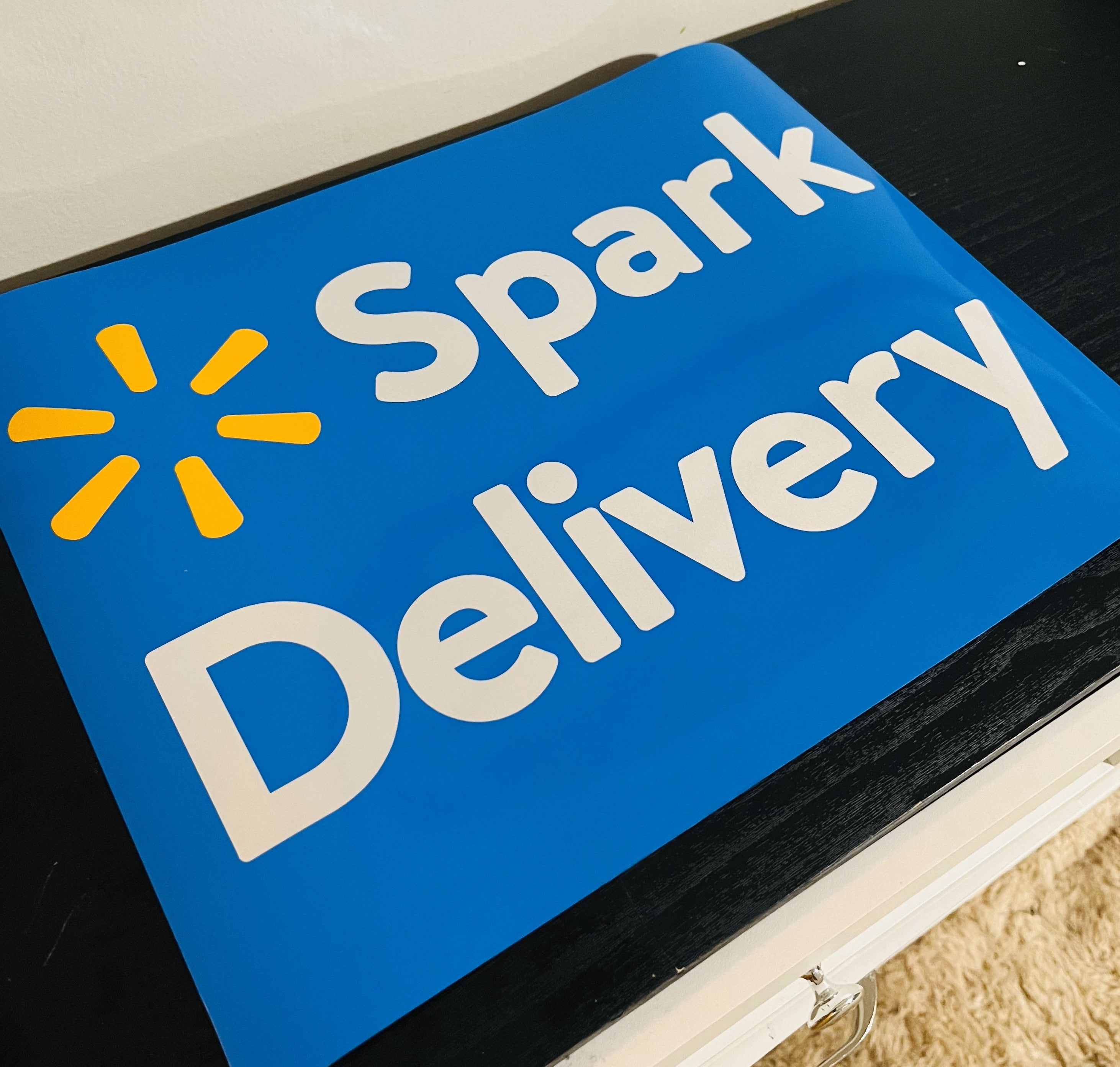 Reflective Walmart Spark Car Magnet - Removable