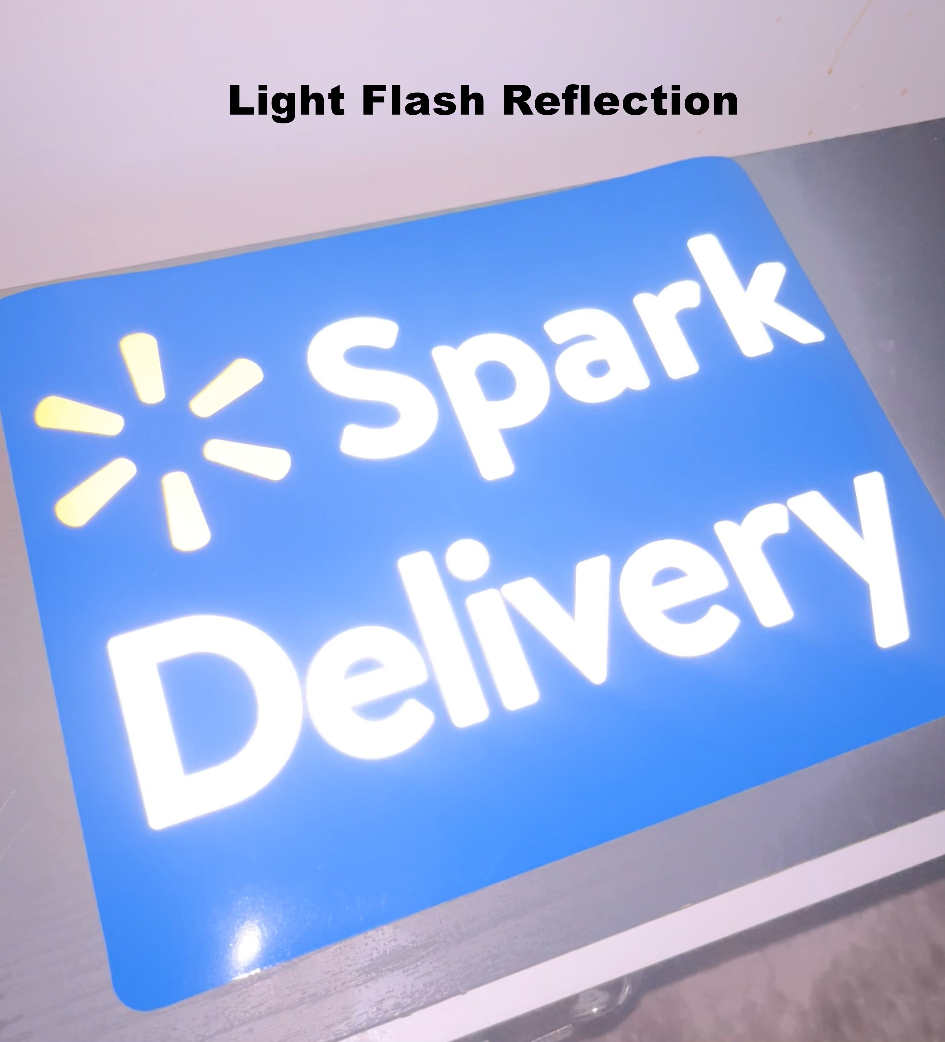 Reflective Walmart Spark Car Magnet - Removable