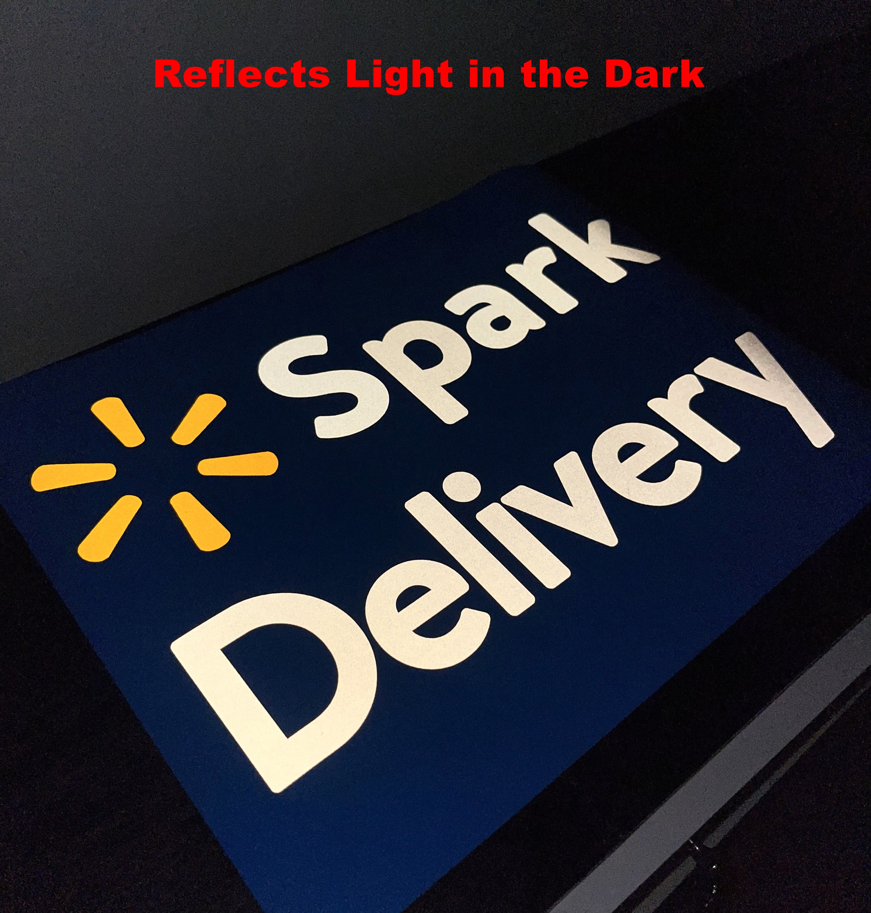 Reflective Walmart Spark Car Magnet - Removable