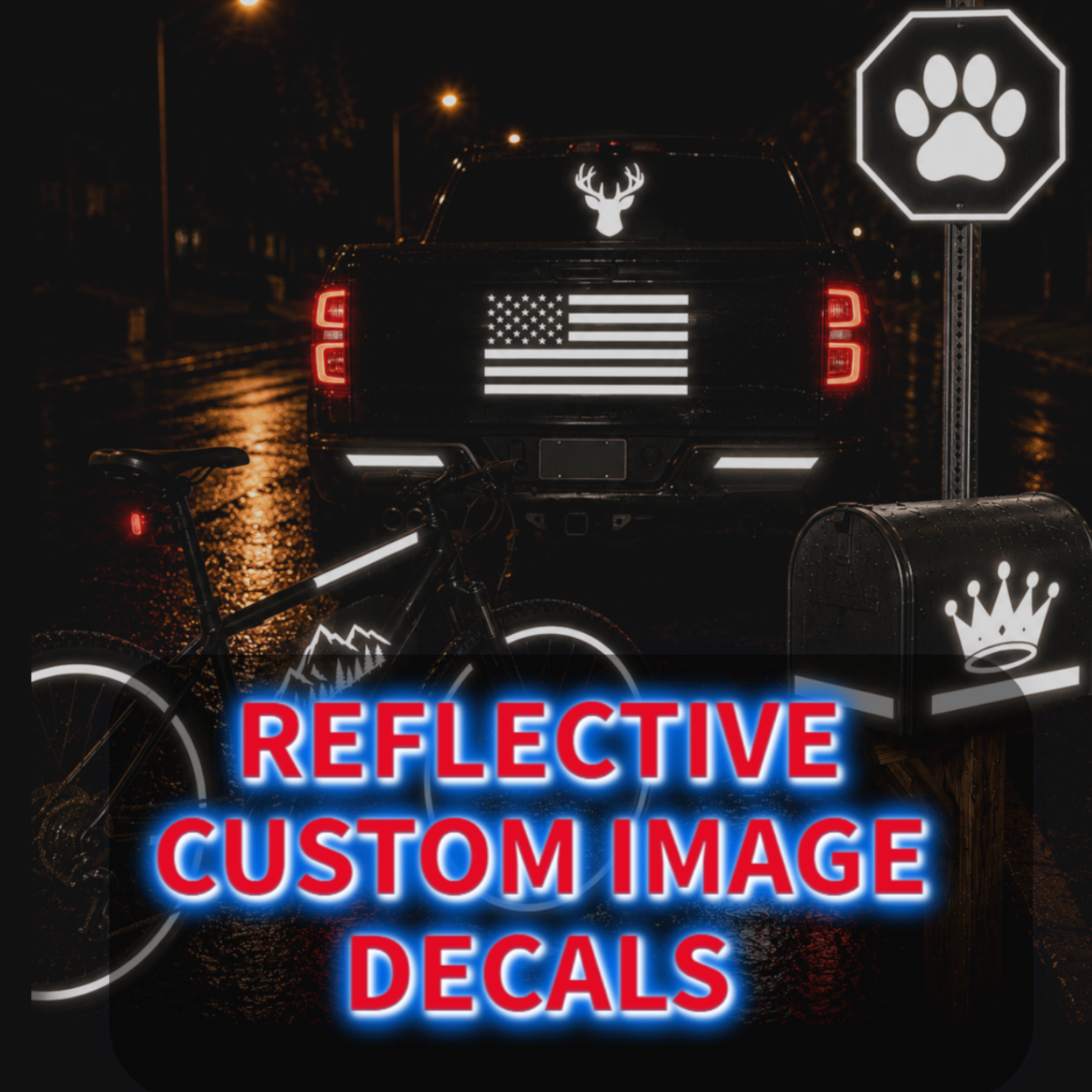 Reflective Permanent Decal (Custom Image)