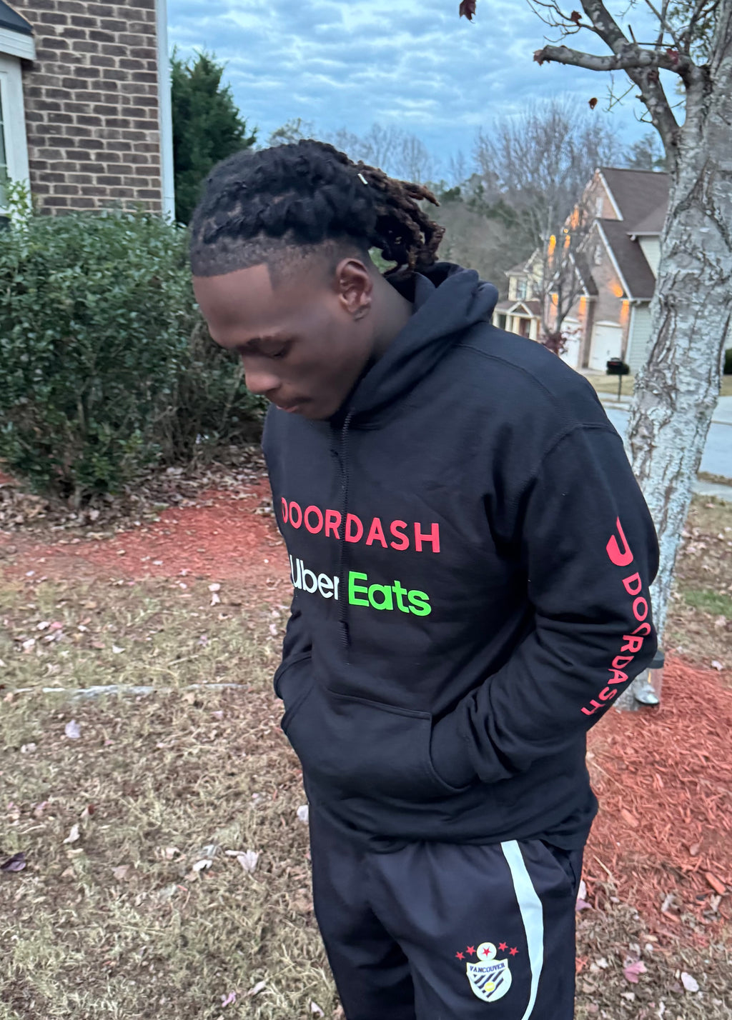 Reflective Delivery Driver Hoodie - DoorDash, Uber Eats