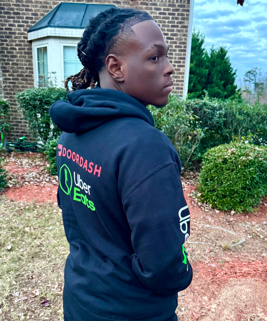 Reflective Delivery Driver Hoodie - DoorDash, Uber Eats