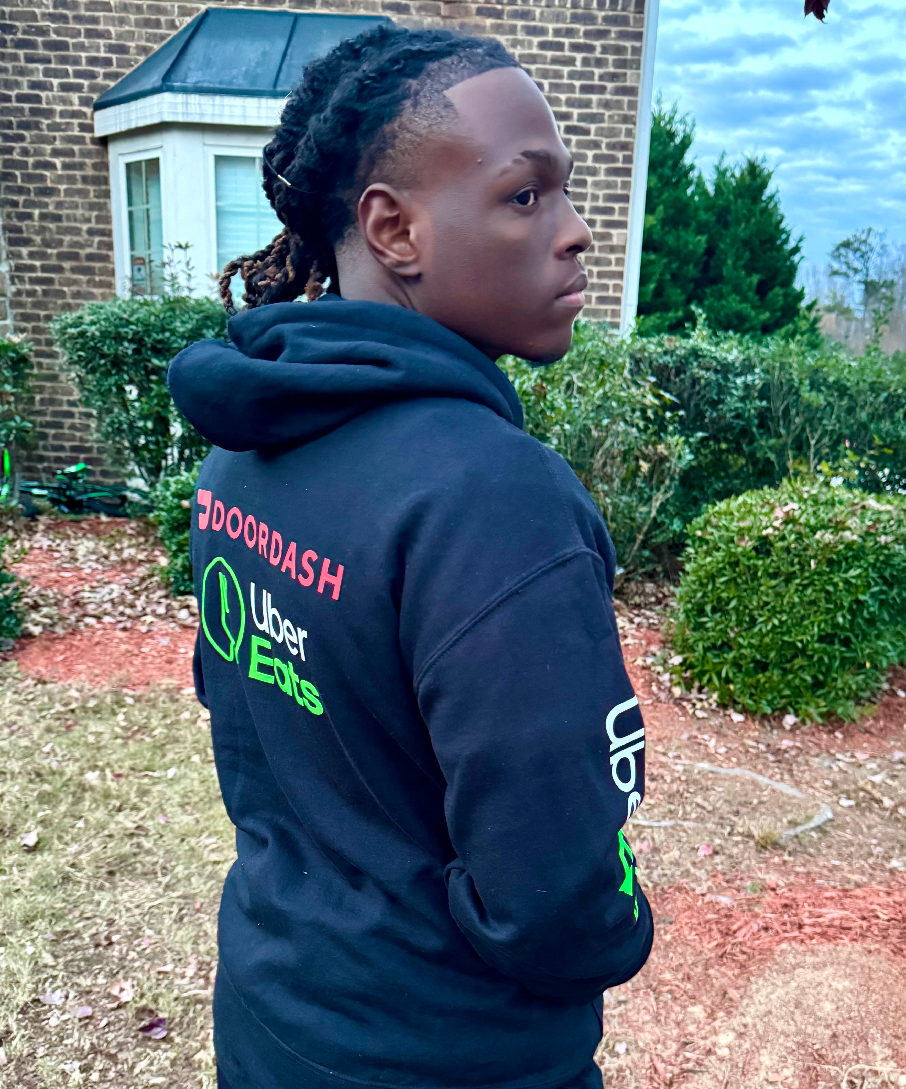 Reflective Delivery Driver Hoodie - DoorDash, Uber Eats
