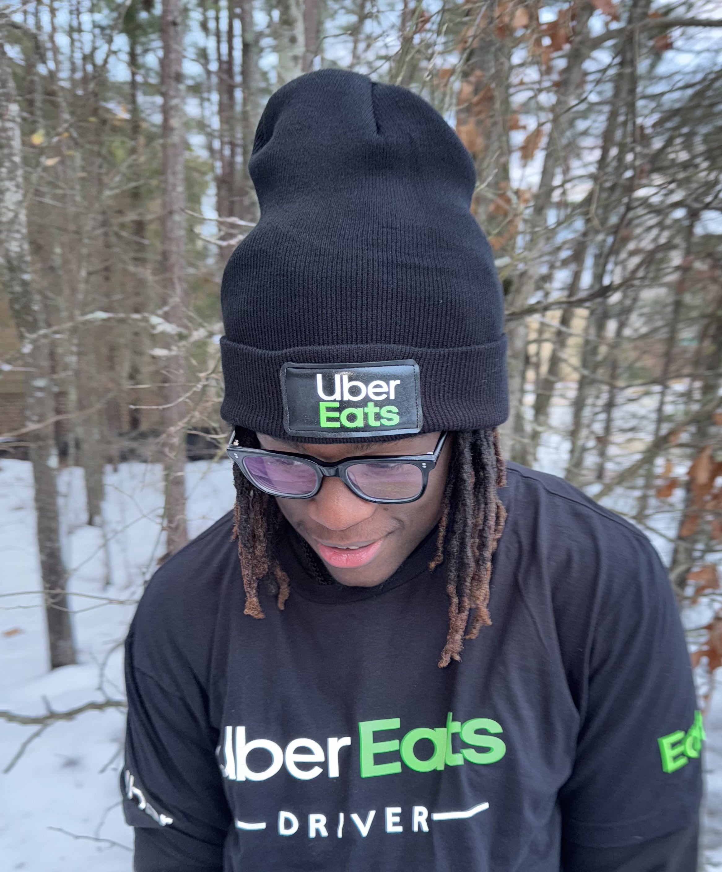 Reflective Beanie Uber Eats Knit Cap