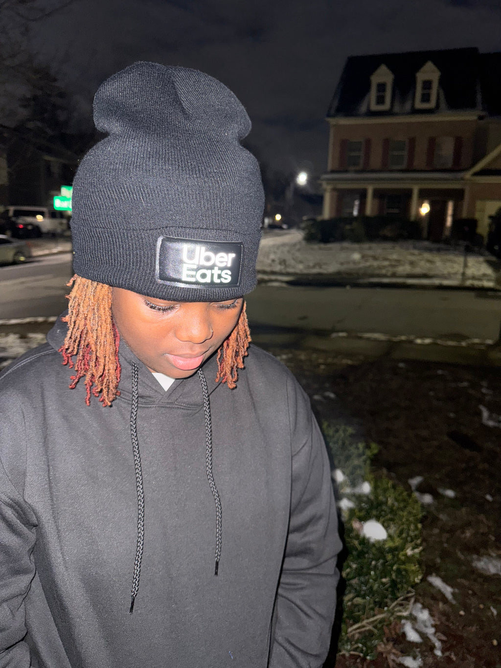 Reflective Beanie Uber Eats Knit Cap