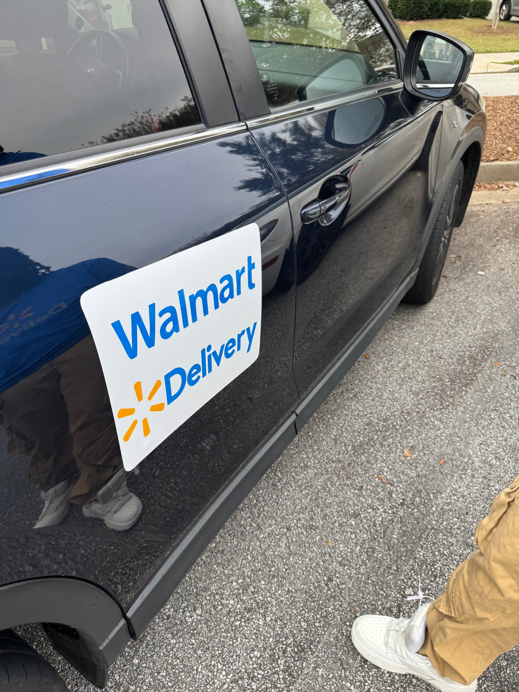 Reflective Walmart Spark Car Magnet - Removable