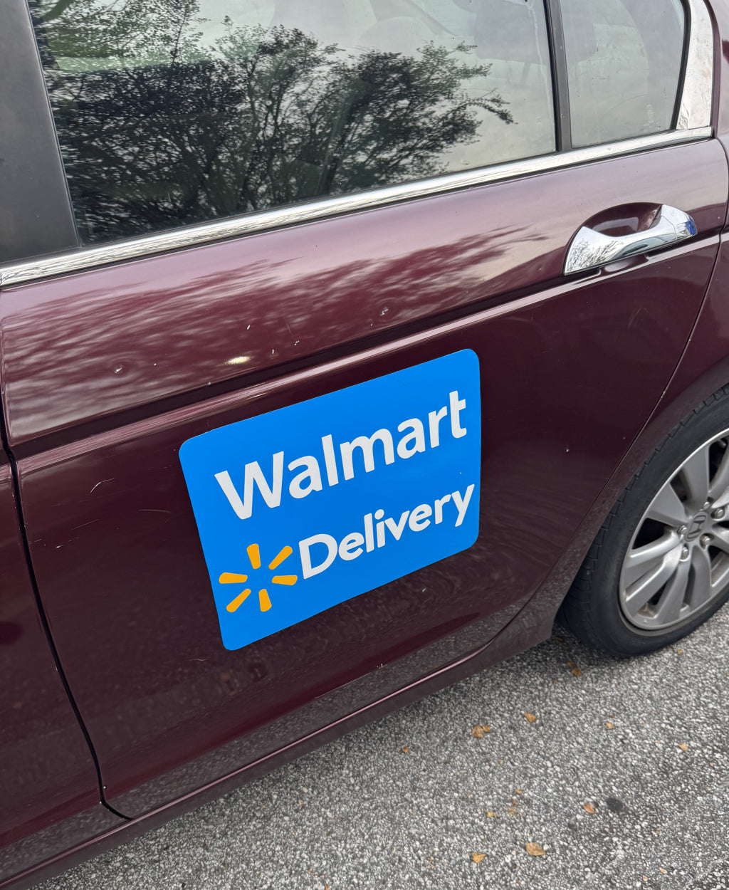 Reflective Walmart Spark Car Magnet - Removable