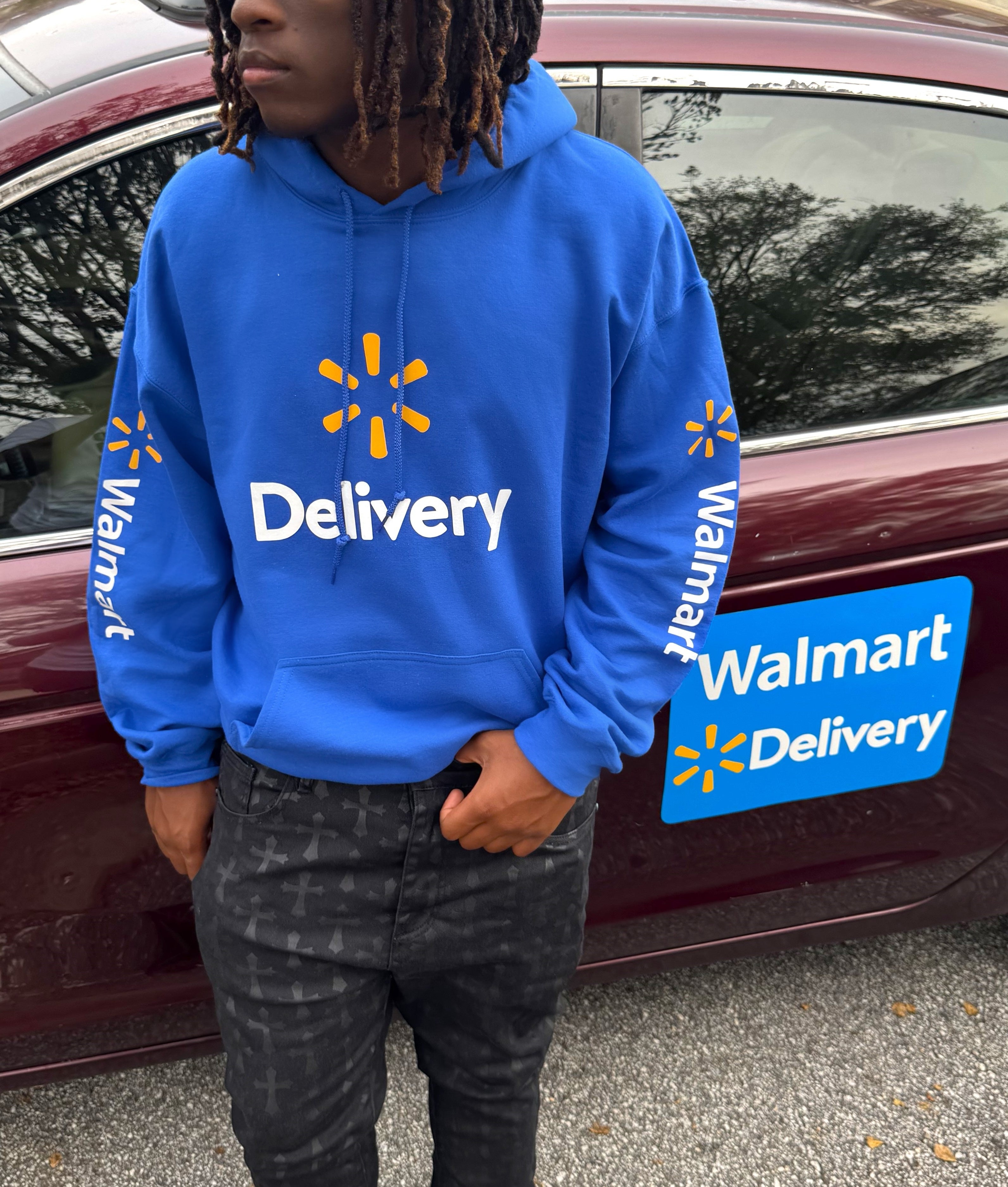 Reflective Walmart Spark Car Magnet - Removable