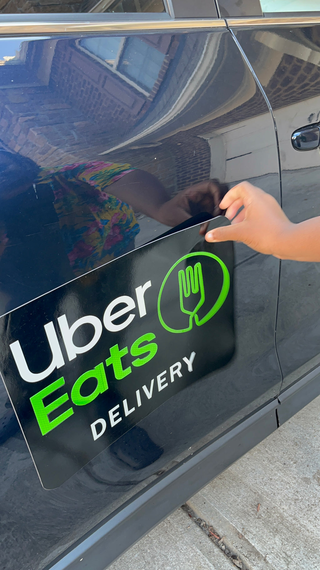 Reflective UberEats Car Magnet - Removable