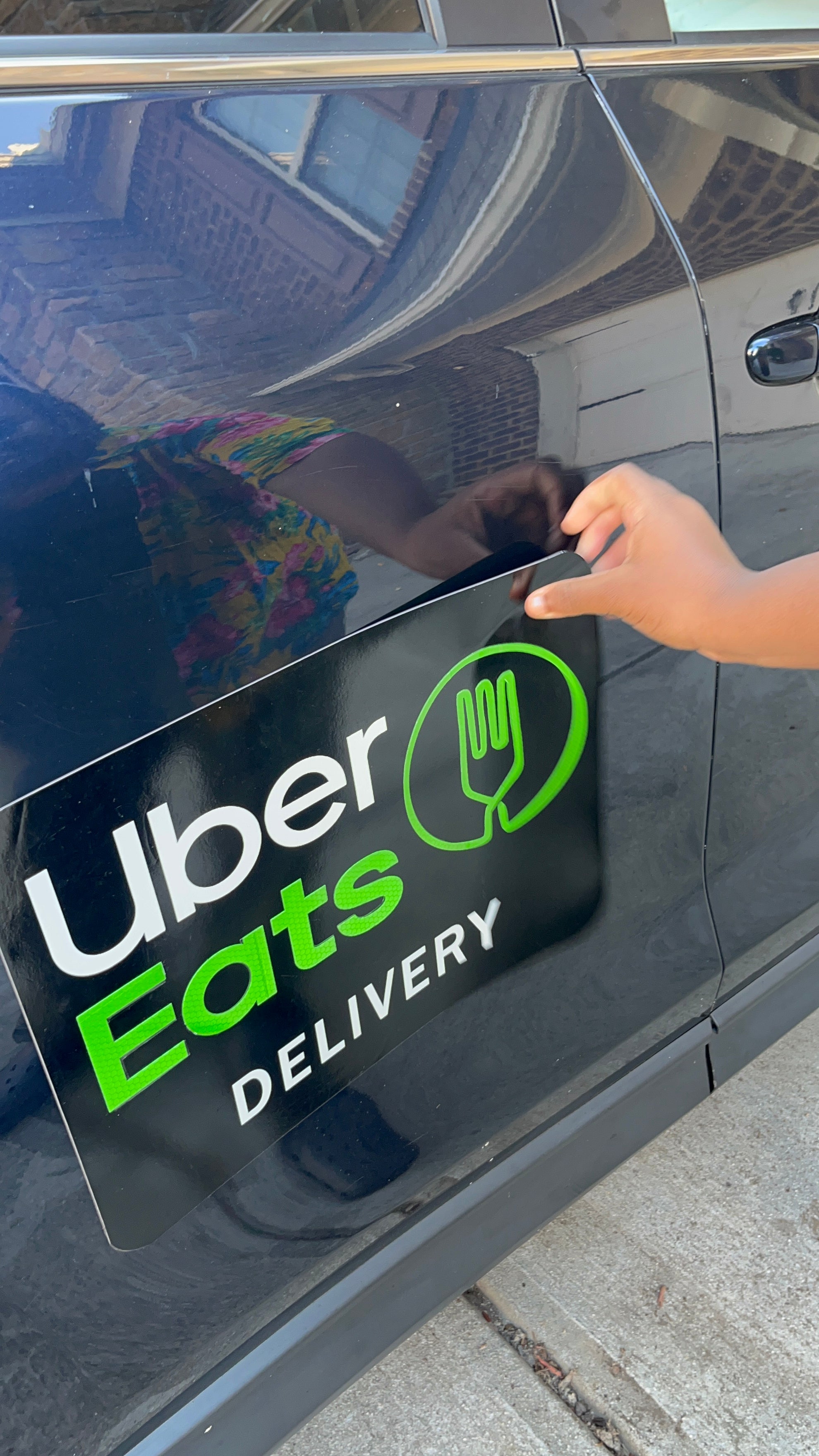 Reflective UberEats Car Magnet - Removable