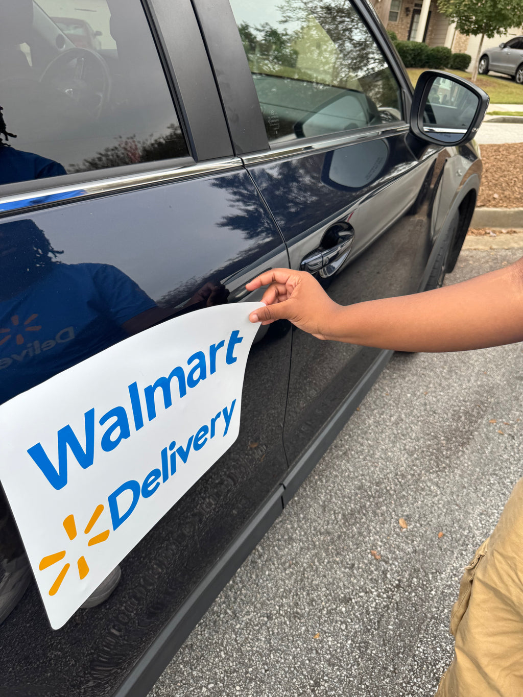 Reflective Walmart Spark Car Magnet - Removable