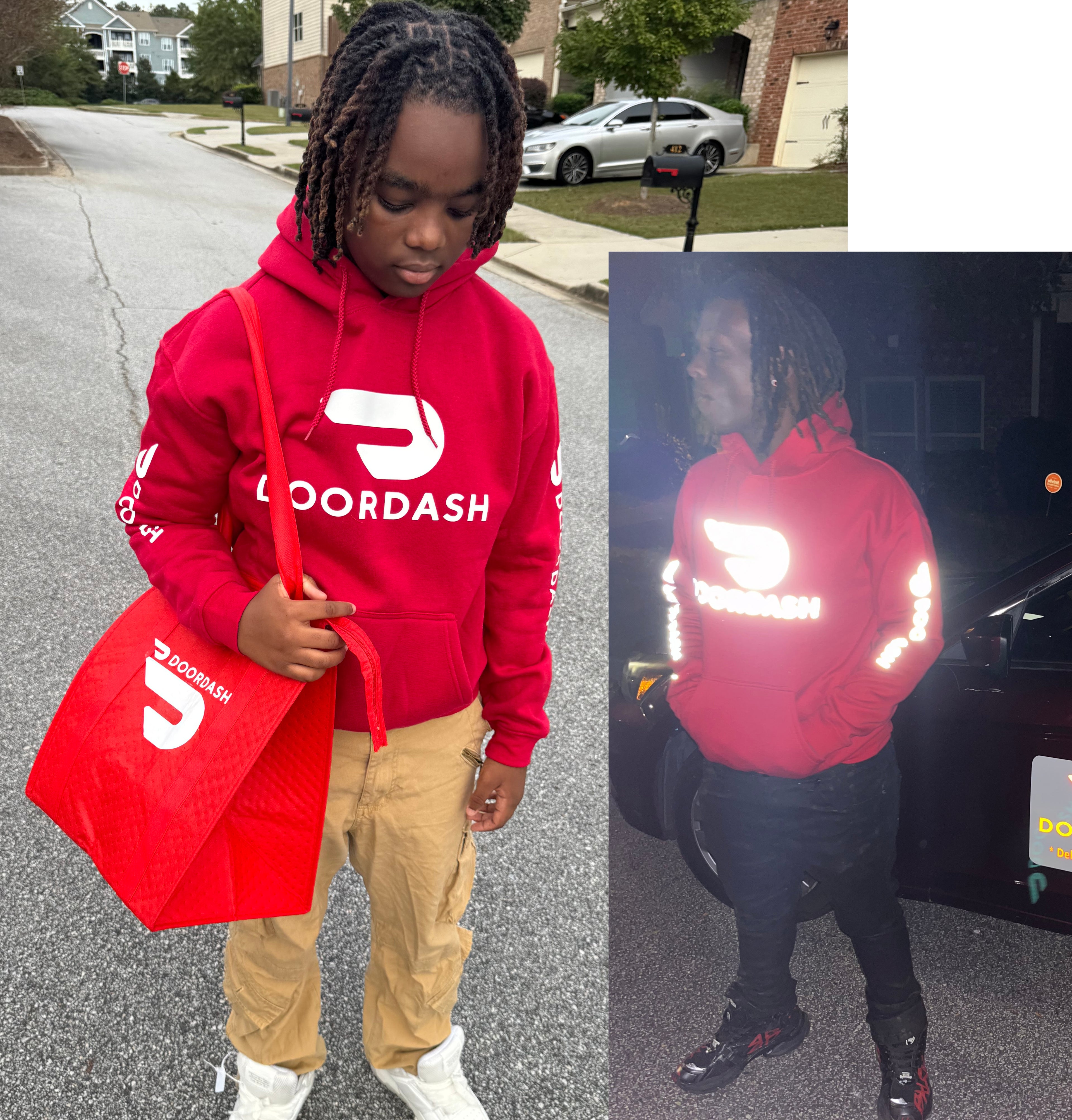 Reflective DoorDash Delivery Hoodie