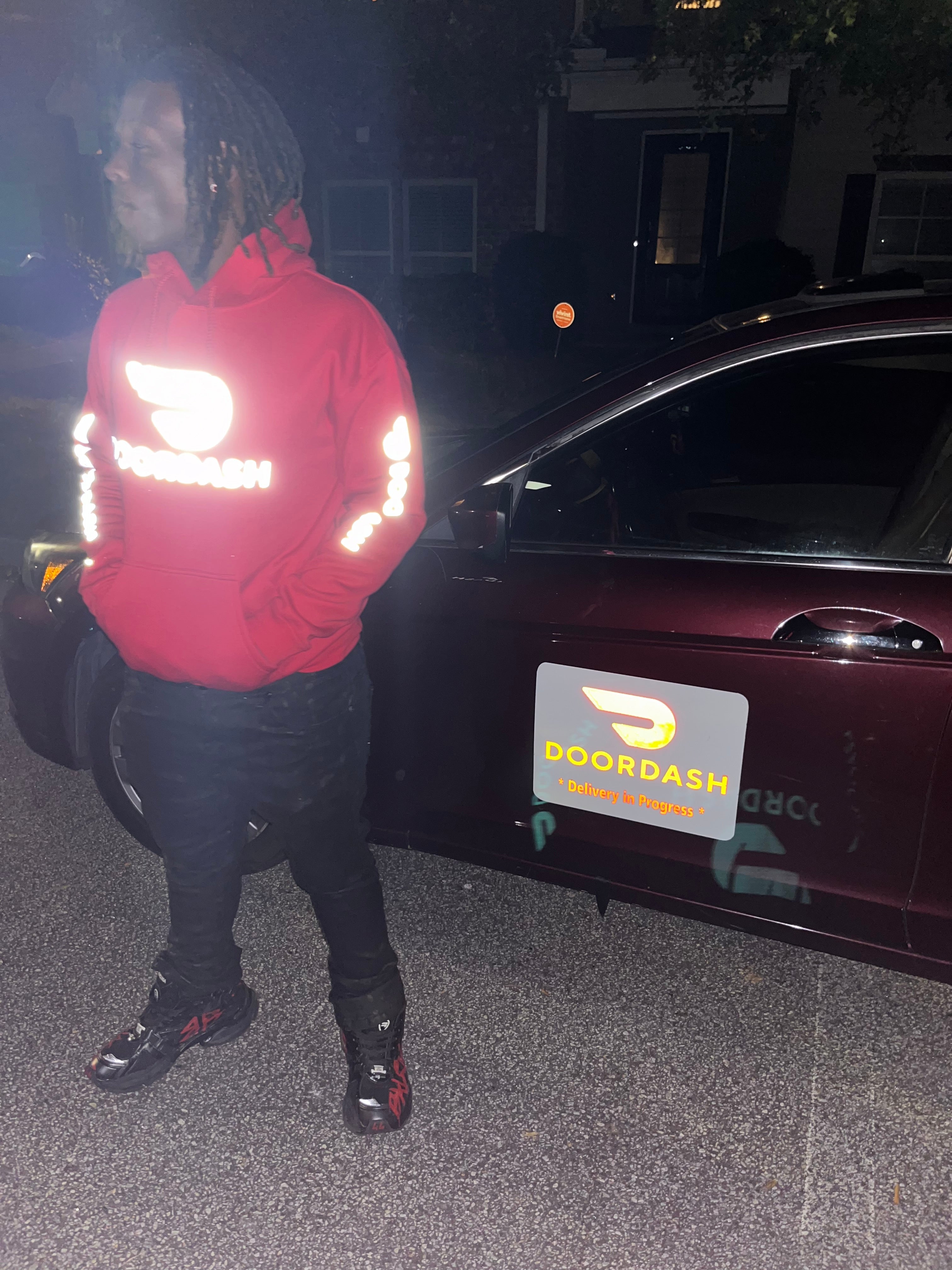 Reflective DoorDash Delivery Hoodie