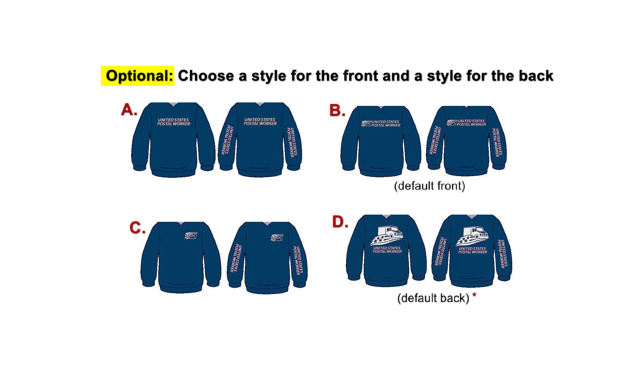 Reflective US Postal Worker Hoodie