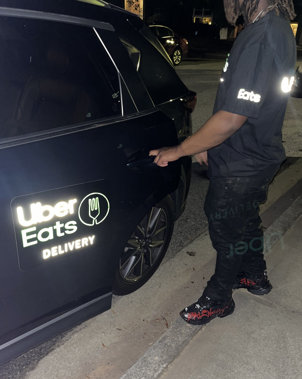 Reflective UberEats Car Magnet - Removable