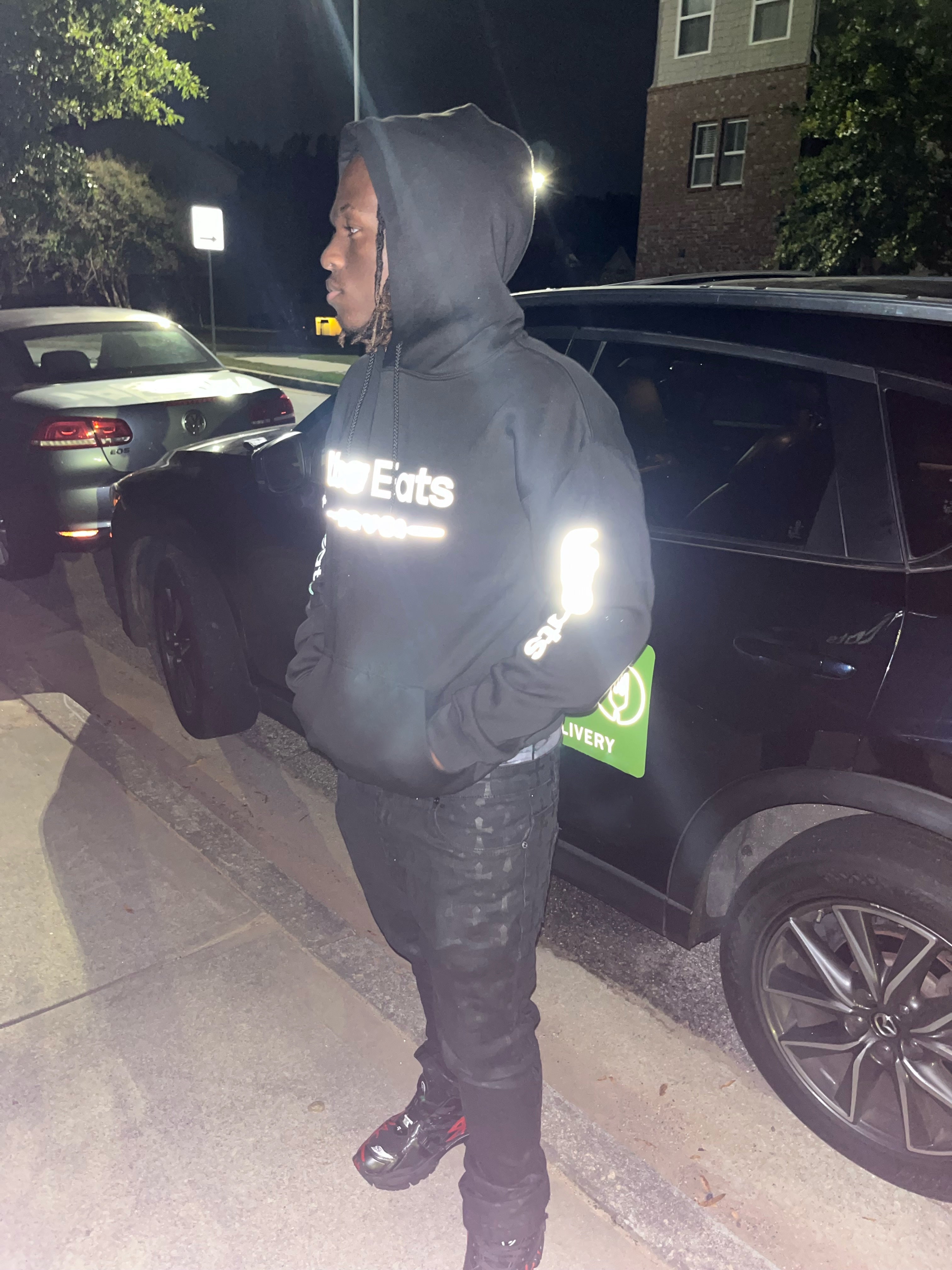 Reflective UberEats Delivery Hoodie Sweatshirt - Uber Eats