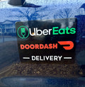 Reflective DoorDash / UberEats Car Magnet - Removable