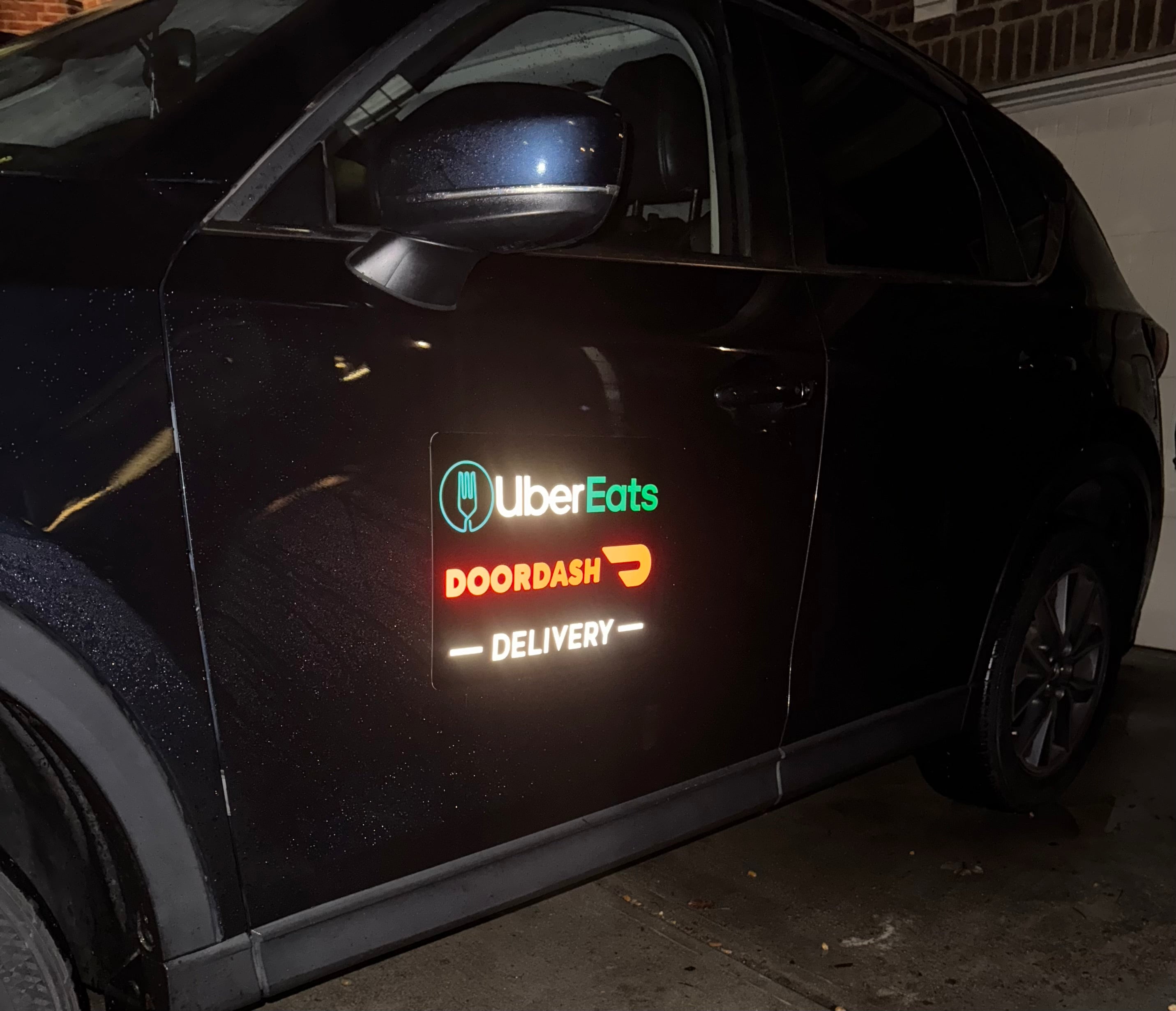 Reflective DoorDash / UberEats Car Magnet - Removable