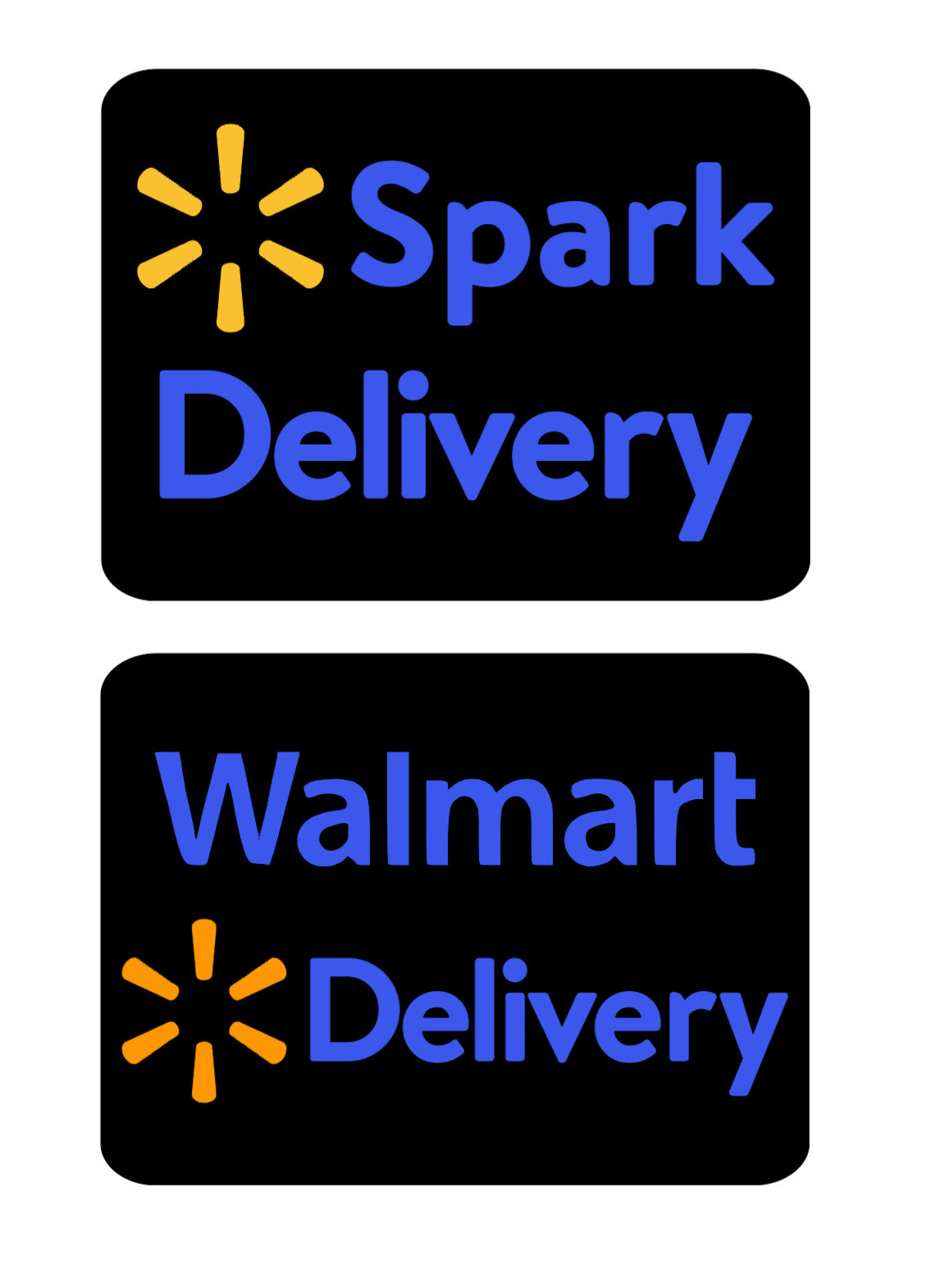 Reflective Walmart Spark Car Magnet - Removable