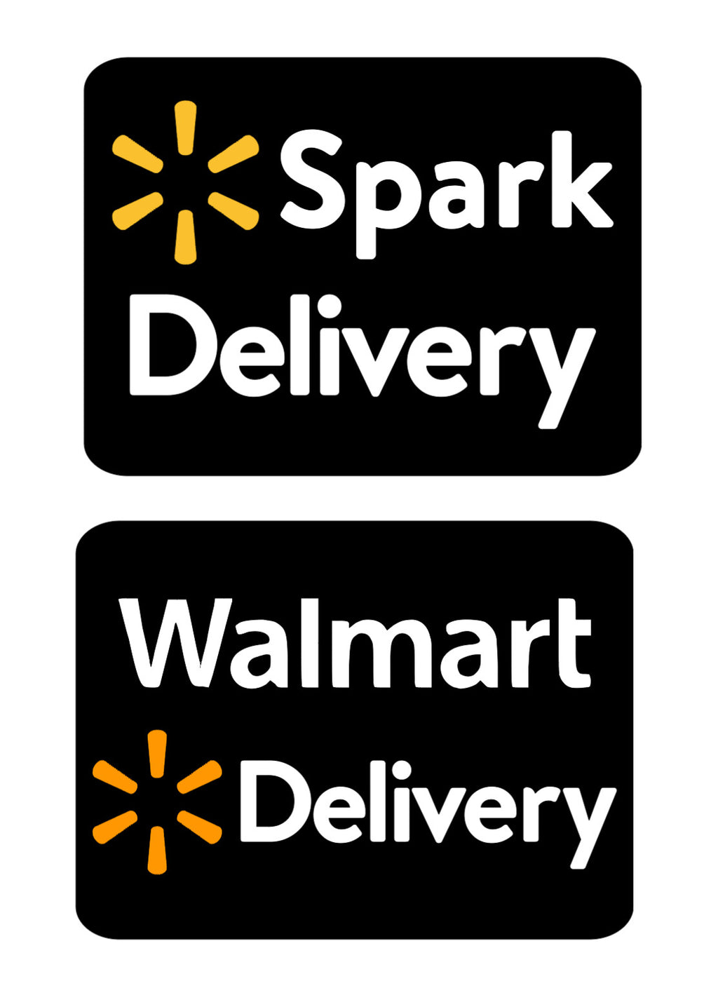 Reflective Walmart Spark Car Magnet - Removable
