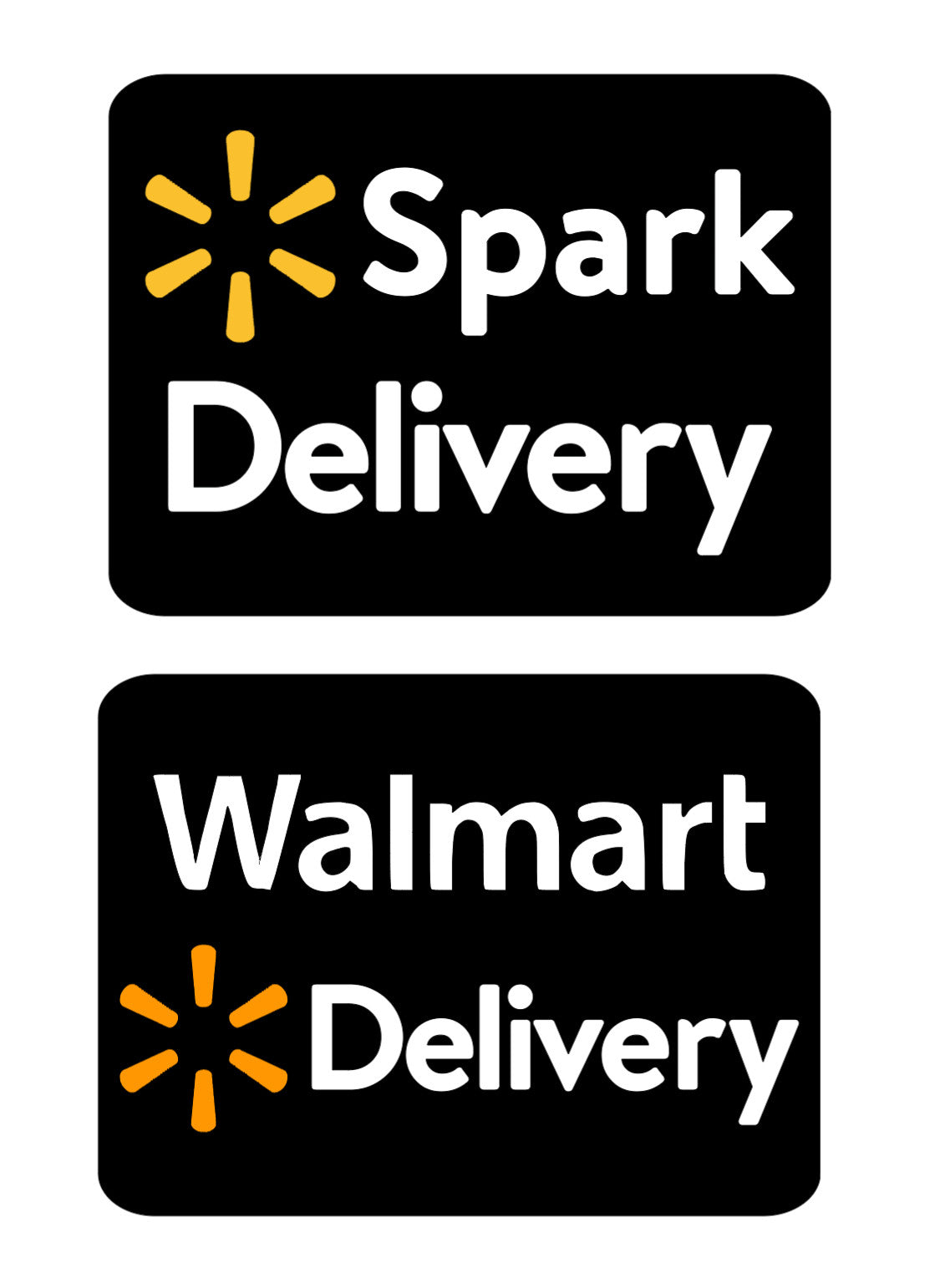 Reflective Walmart Spark Car Magnet - Removable