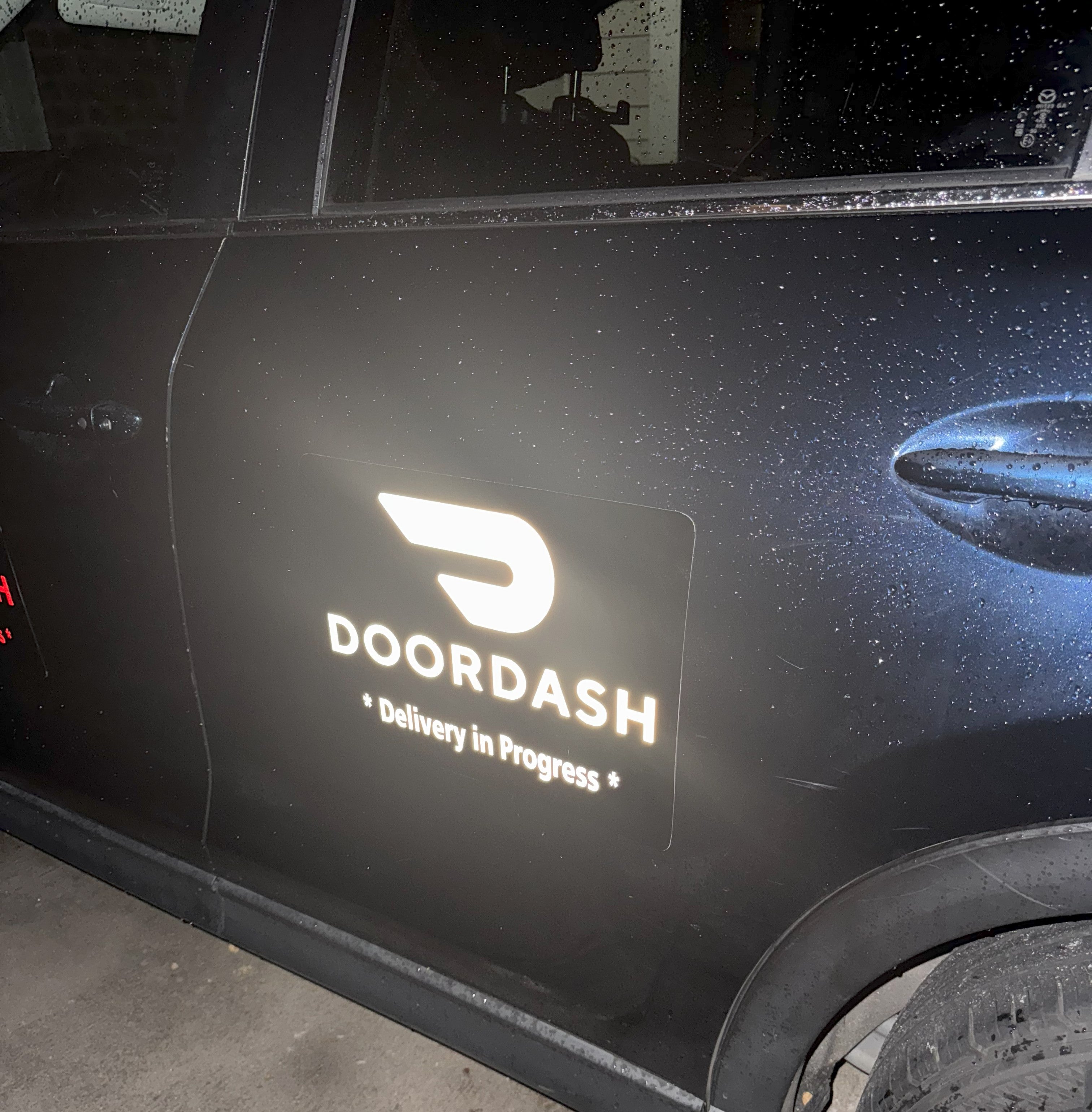 Reflective DoorDash Car Magnet - Removable