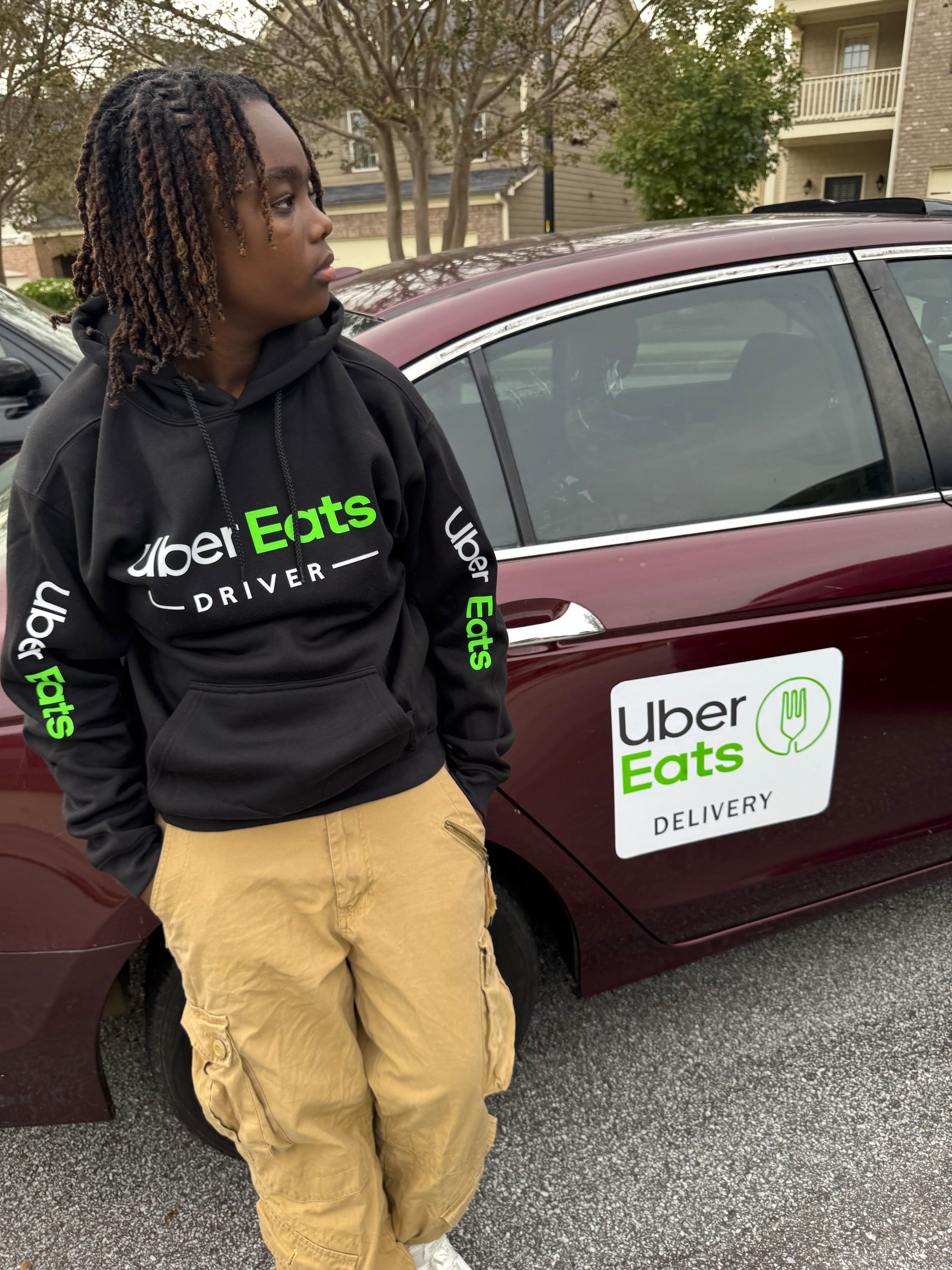 Reflective UberEats Car Magnet - Removable