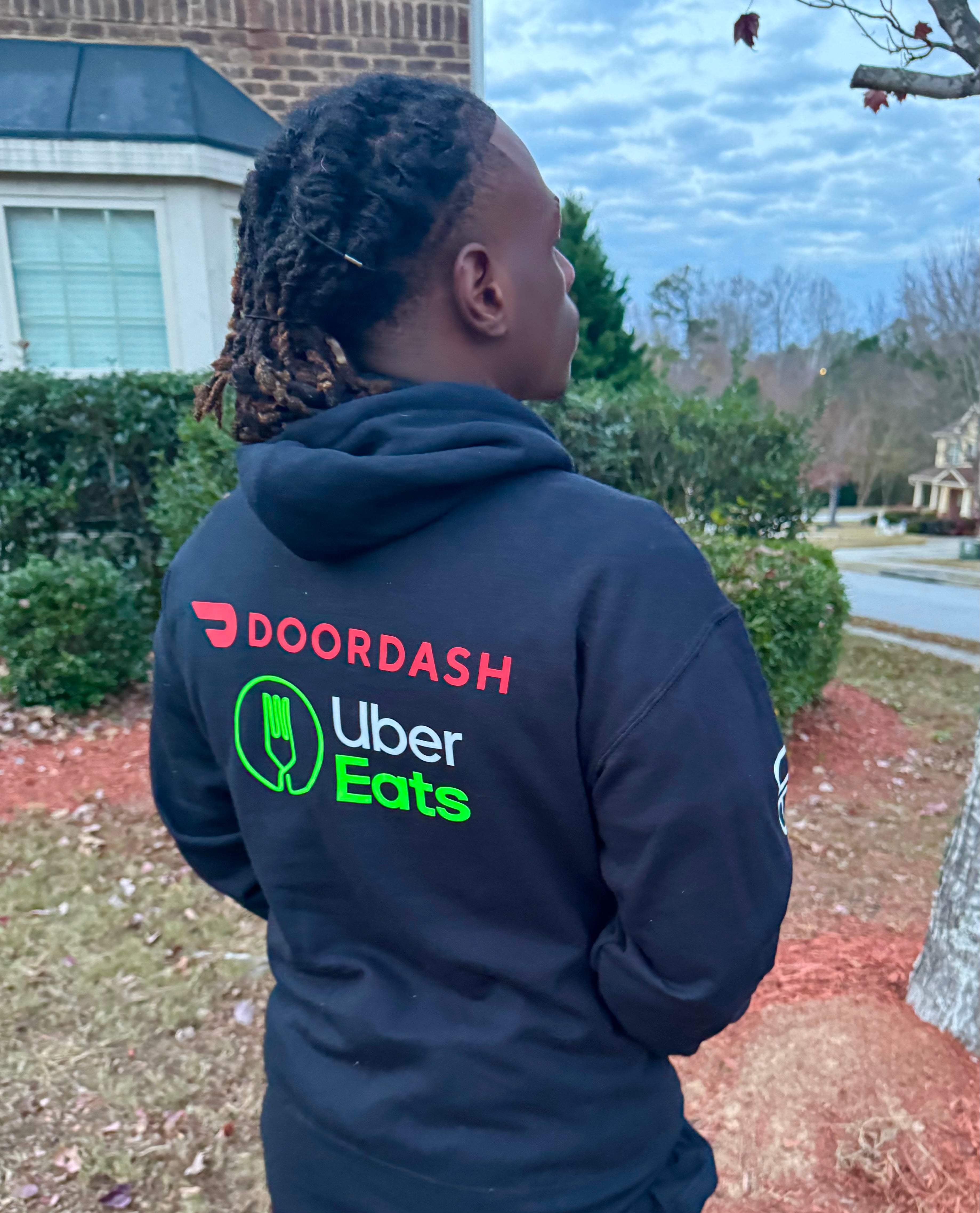 Reflective Delivery Driver Hoodie - DoorDash, Uber Eats