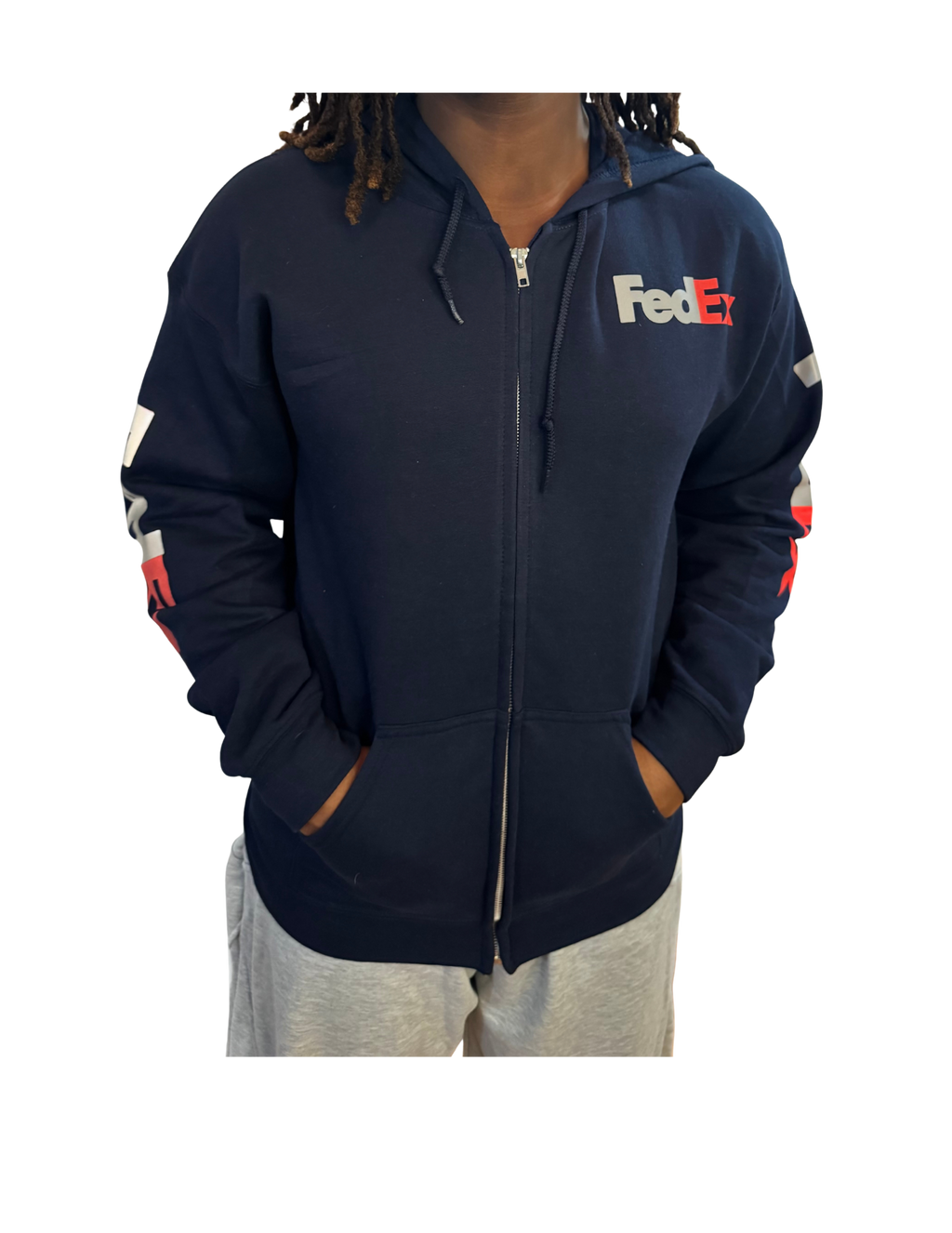 Reflective FedEx Zipper Hoodie